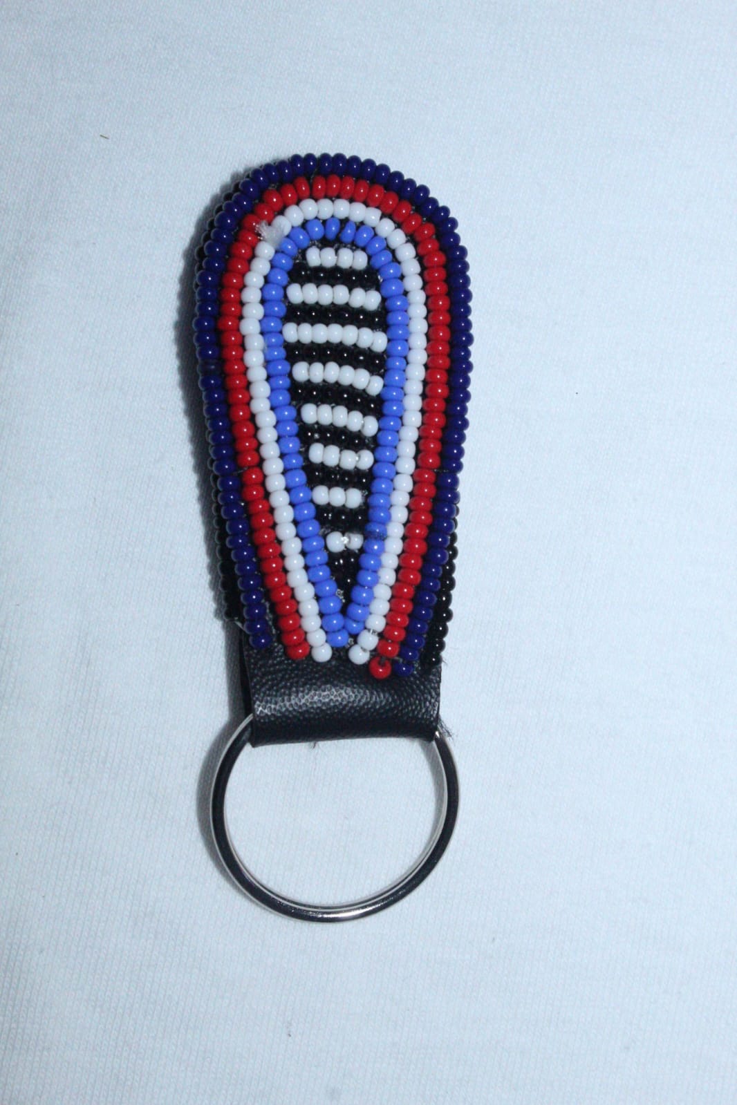 Kenyan handmade beaded African curio keyholder
