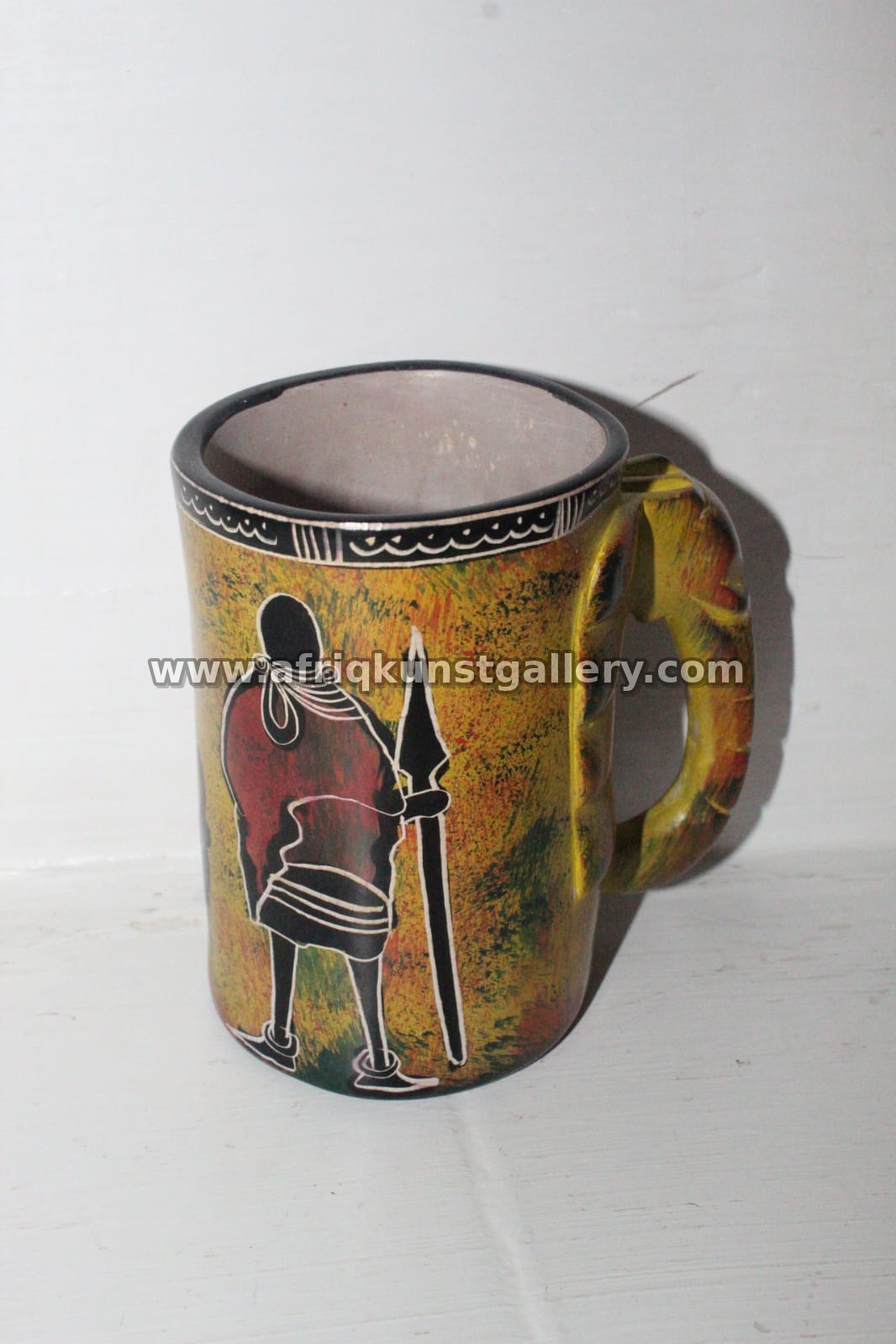 Maasai Warrior Painted African Mug.