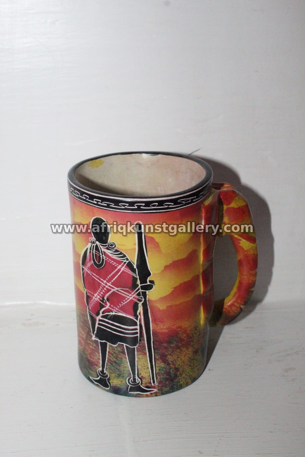 Maasai Warrior Sunset African Mug.