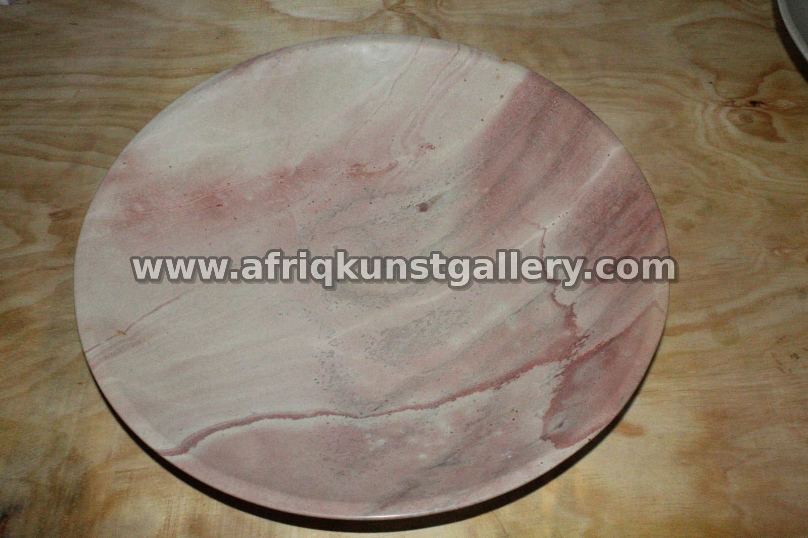 Pink Marbled Soapstone Serving Plate.