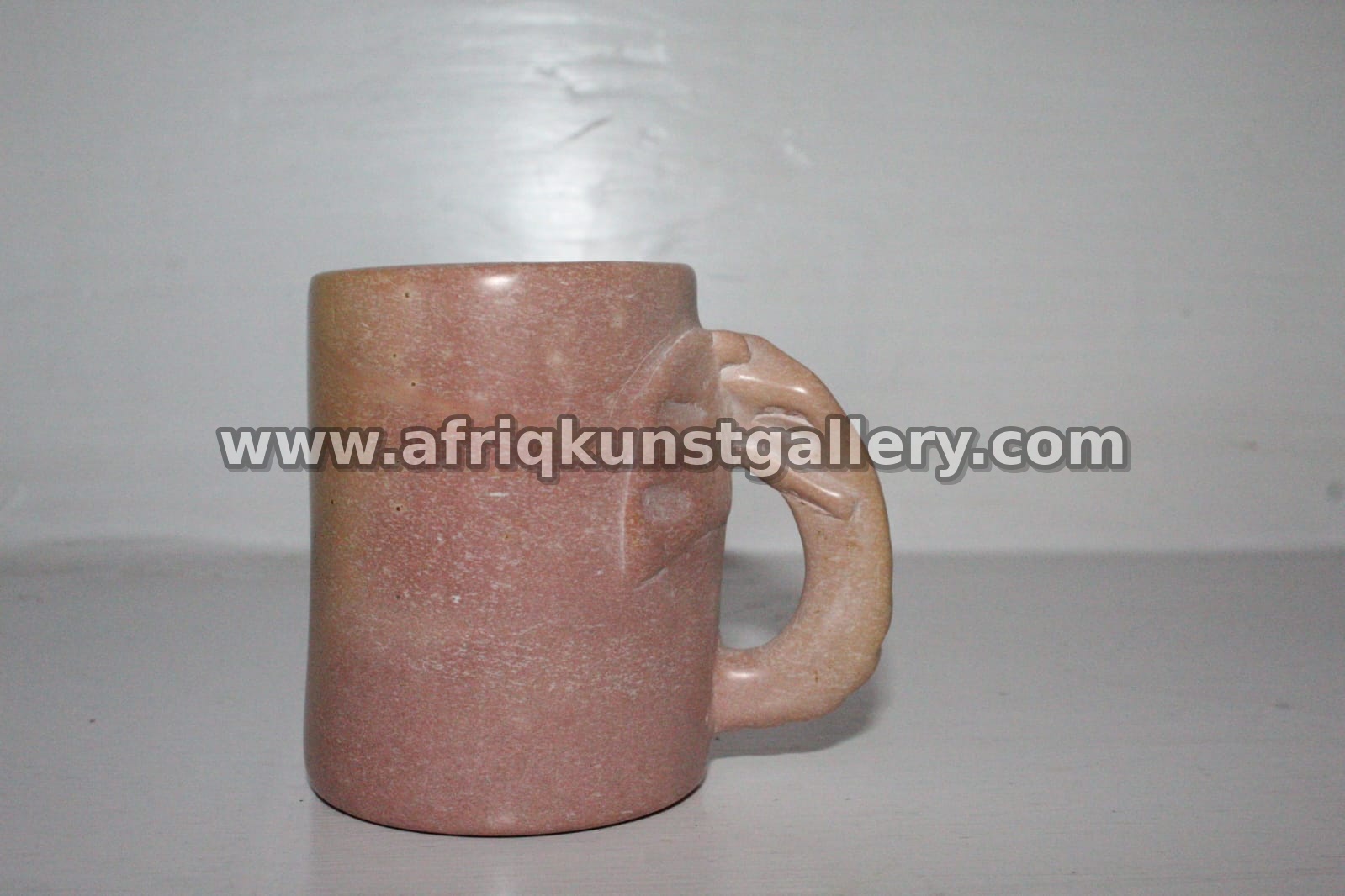 Pink Soapstone Handled Mug.