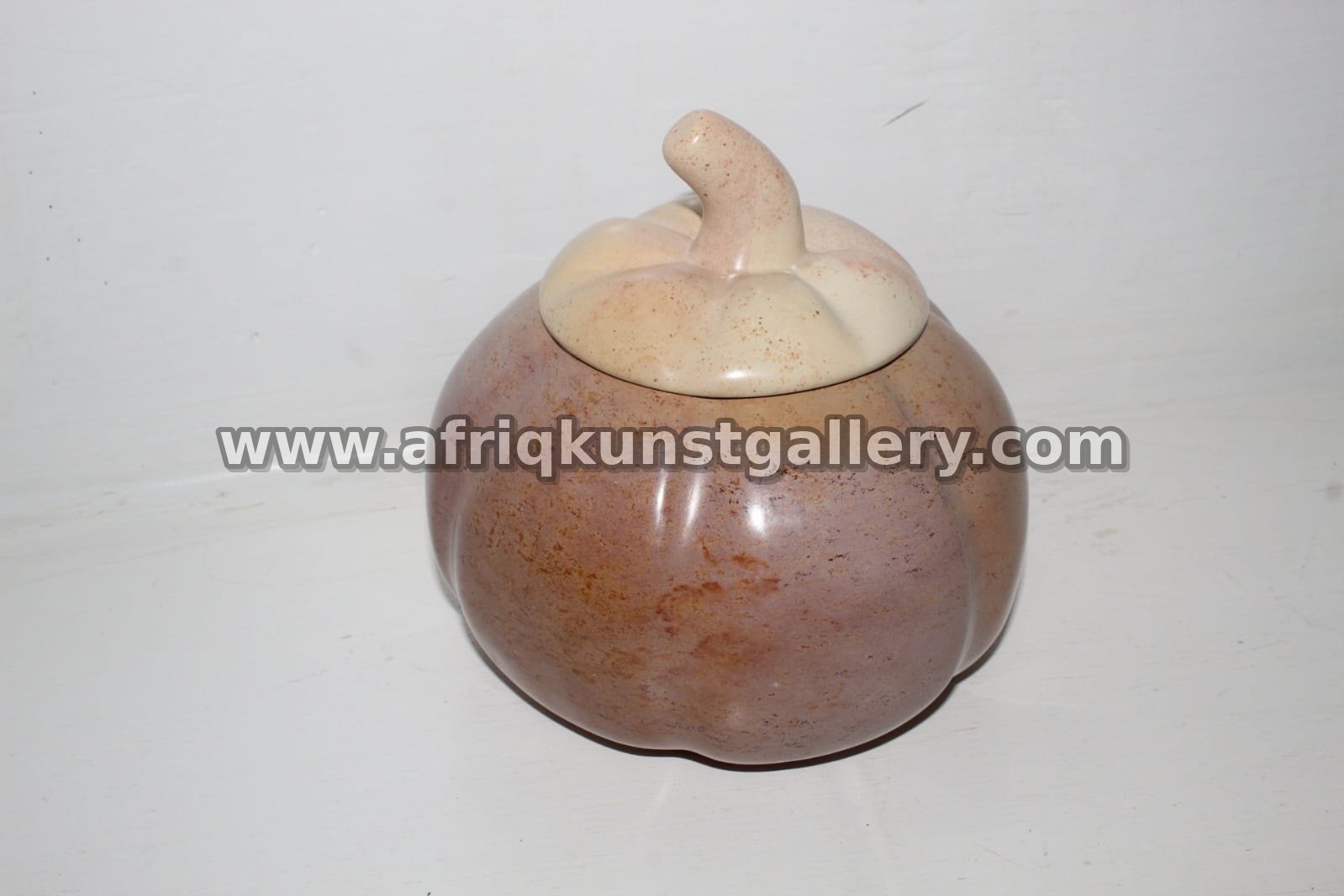 Pink Soapstone Lidded Jar.