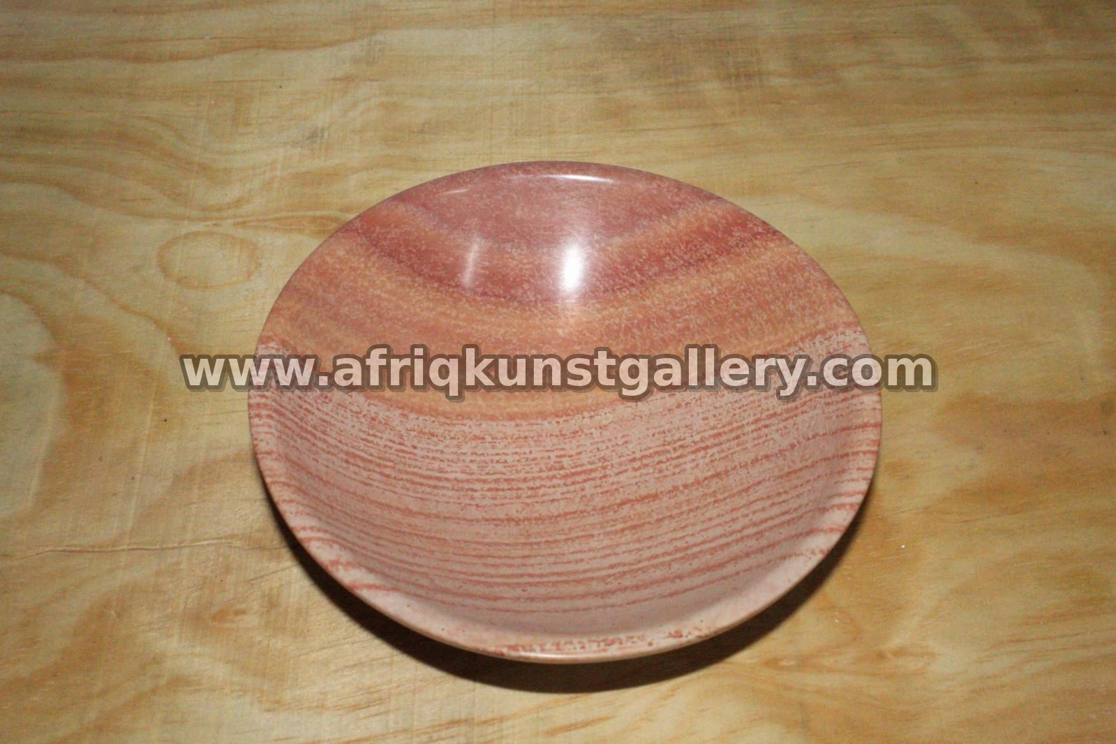 Pink Striped Small Soapstone Bowl.