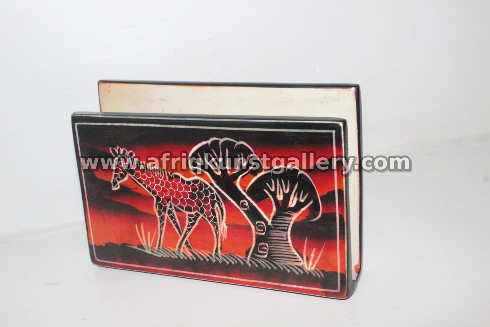 Sunset Wildlife Soapstone Napkin Holder.