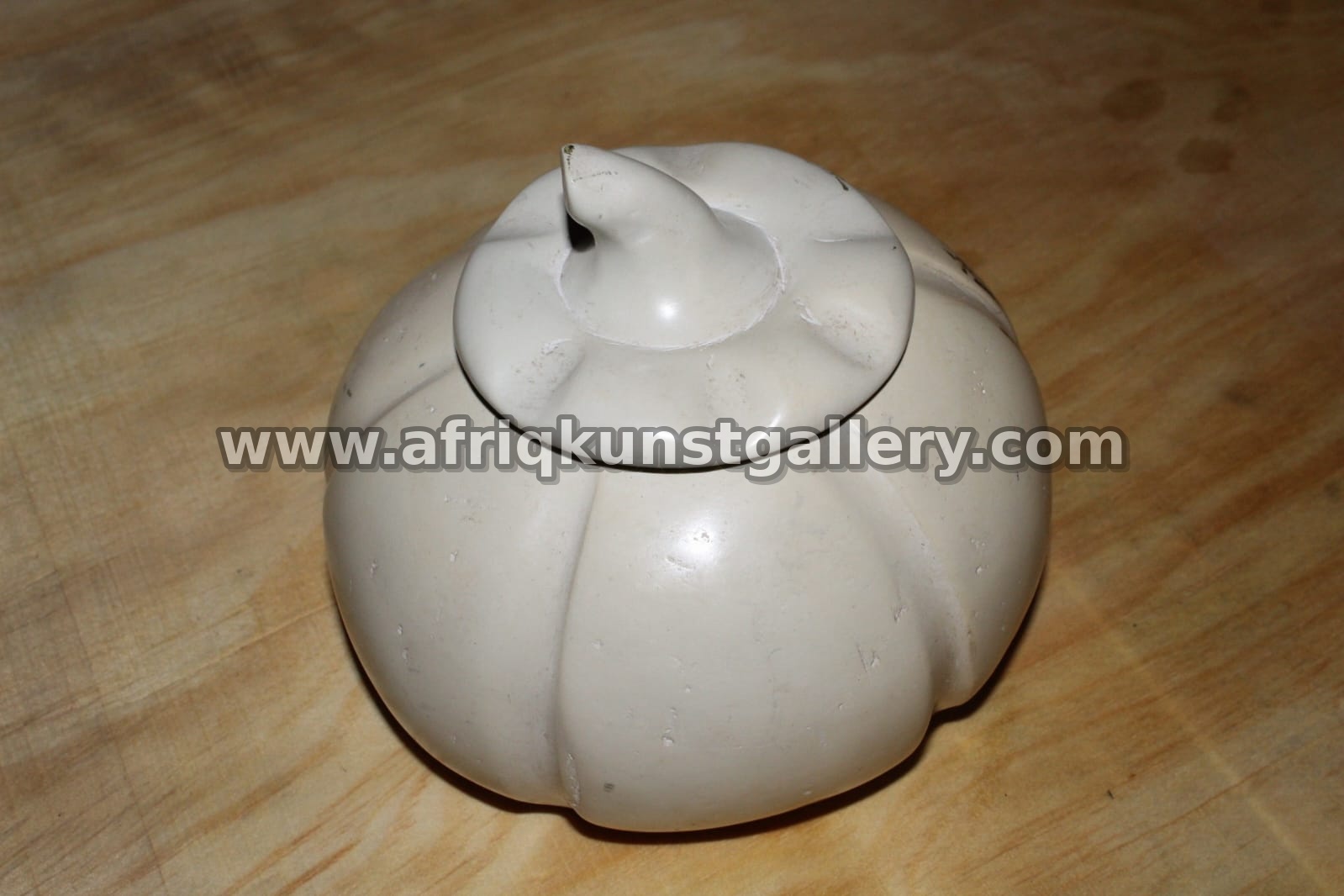 White Soapstone Pumpkin Jar.