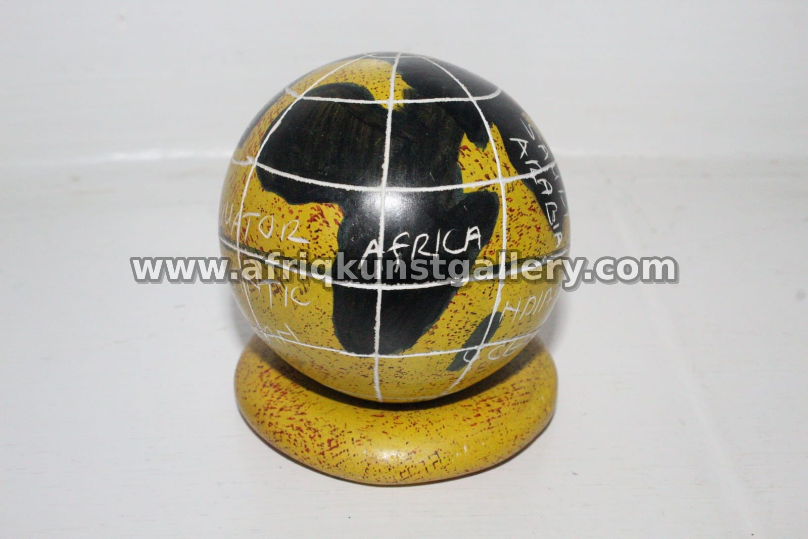African Soapstone World Globe.