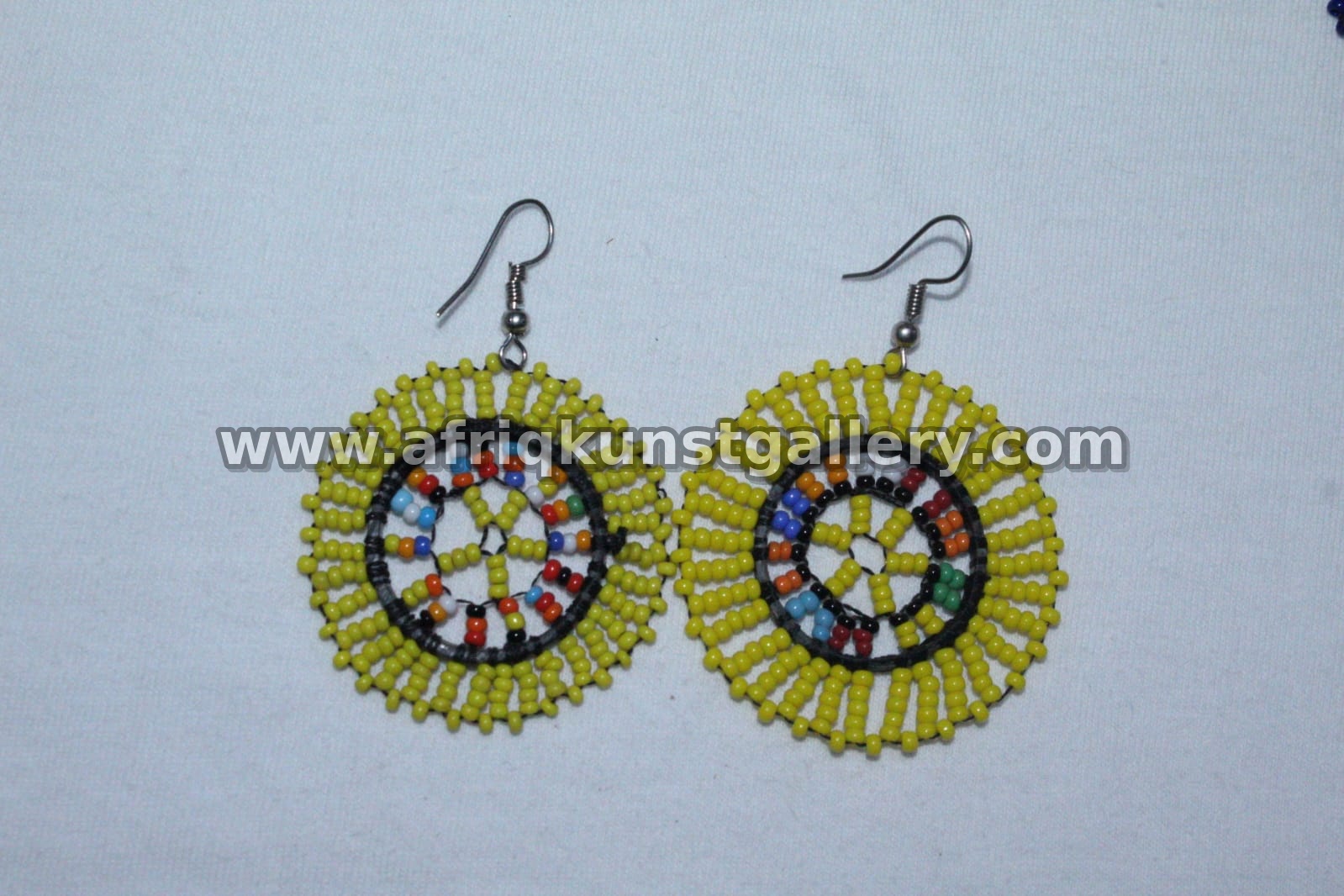 Beaded Earring handmade African beadwork jewelry.