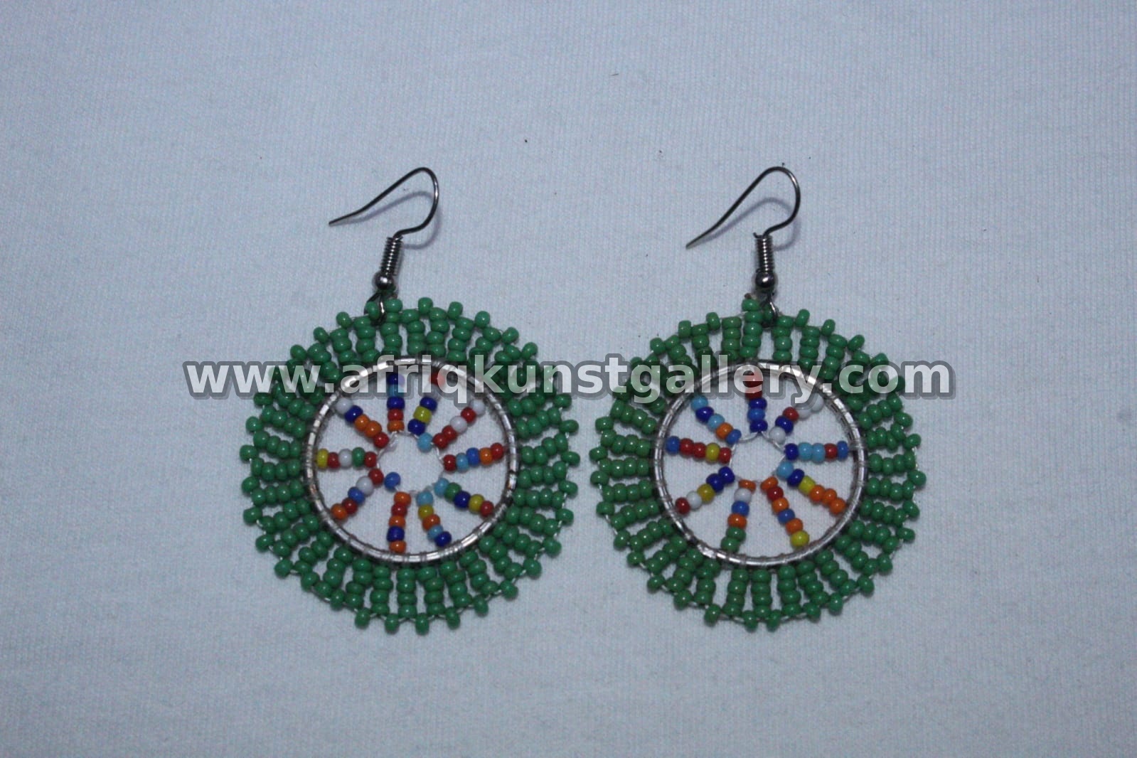 Beaded Earring handmade African beadwork jewelry.