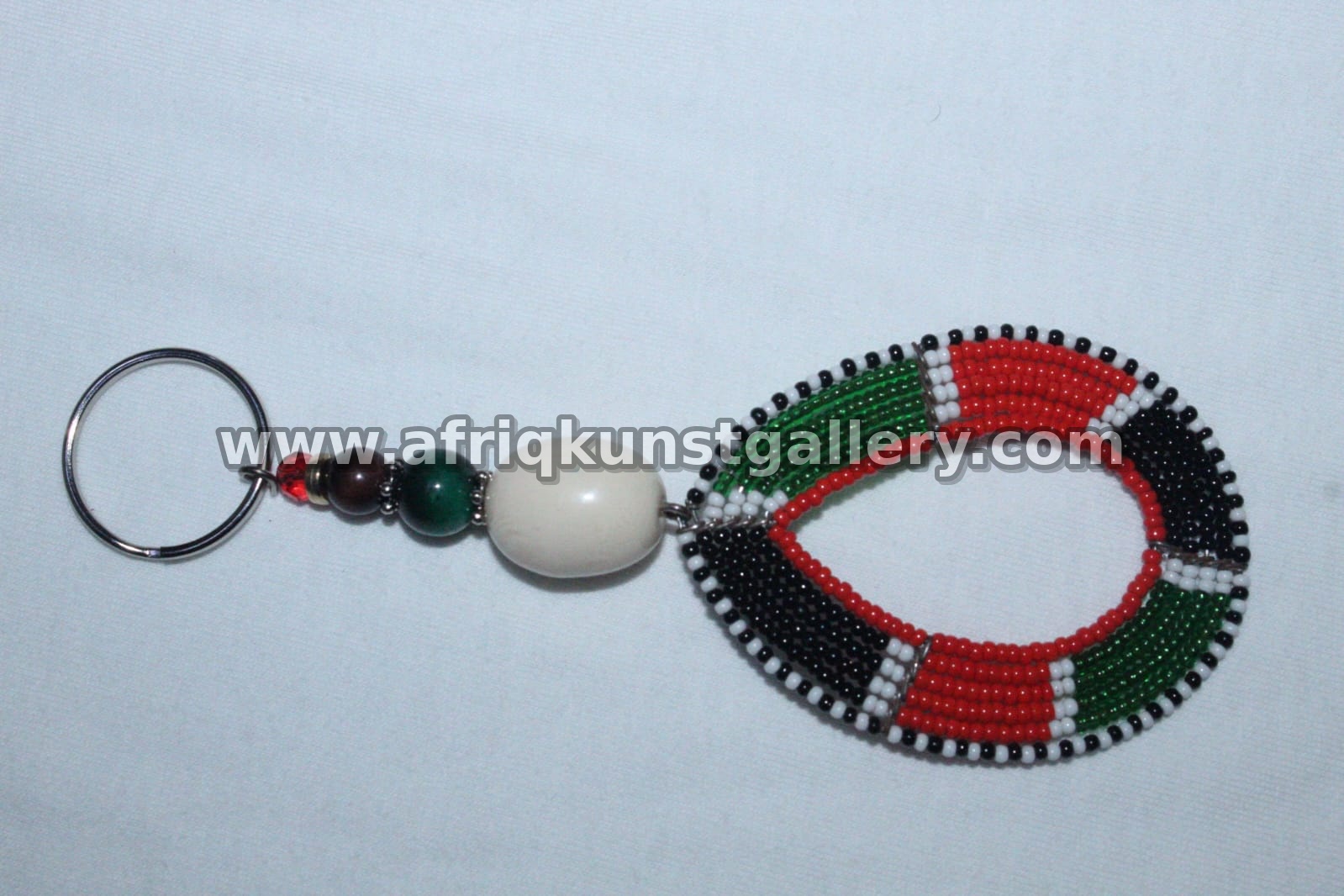 Beaded Loop Keyholder handmade African keyholder with artisan detail.