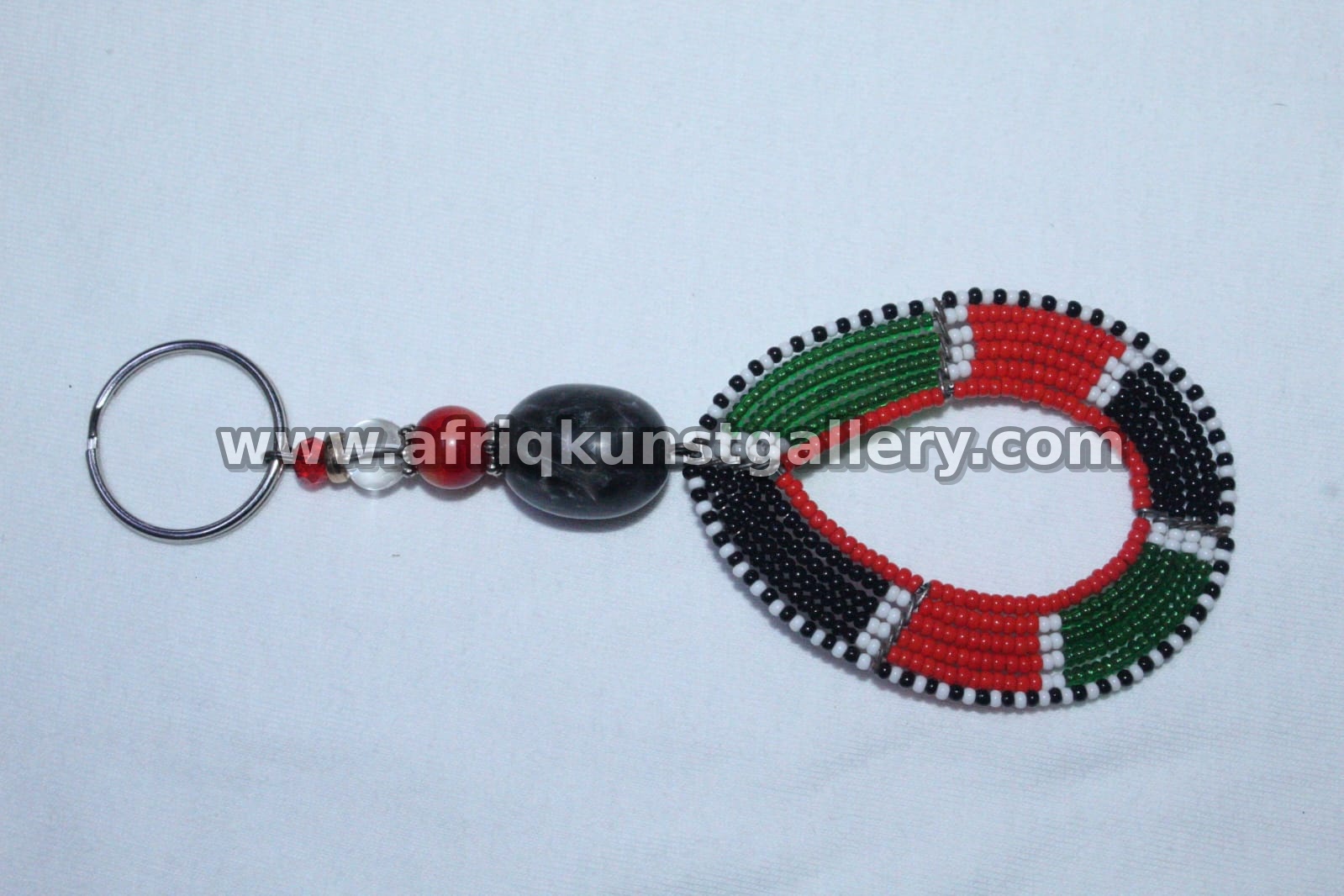Beaded Loop Keyholder handmade African keyholder with artisan detail.