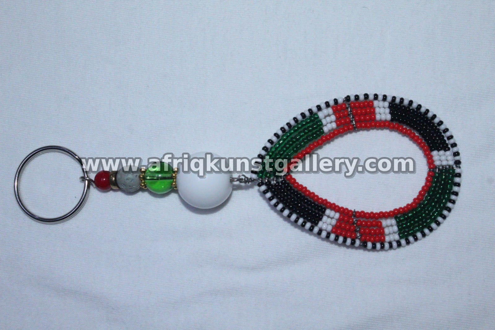 Beaded Loop Keyholder handmade African keyholder with artisan detail.