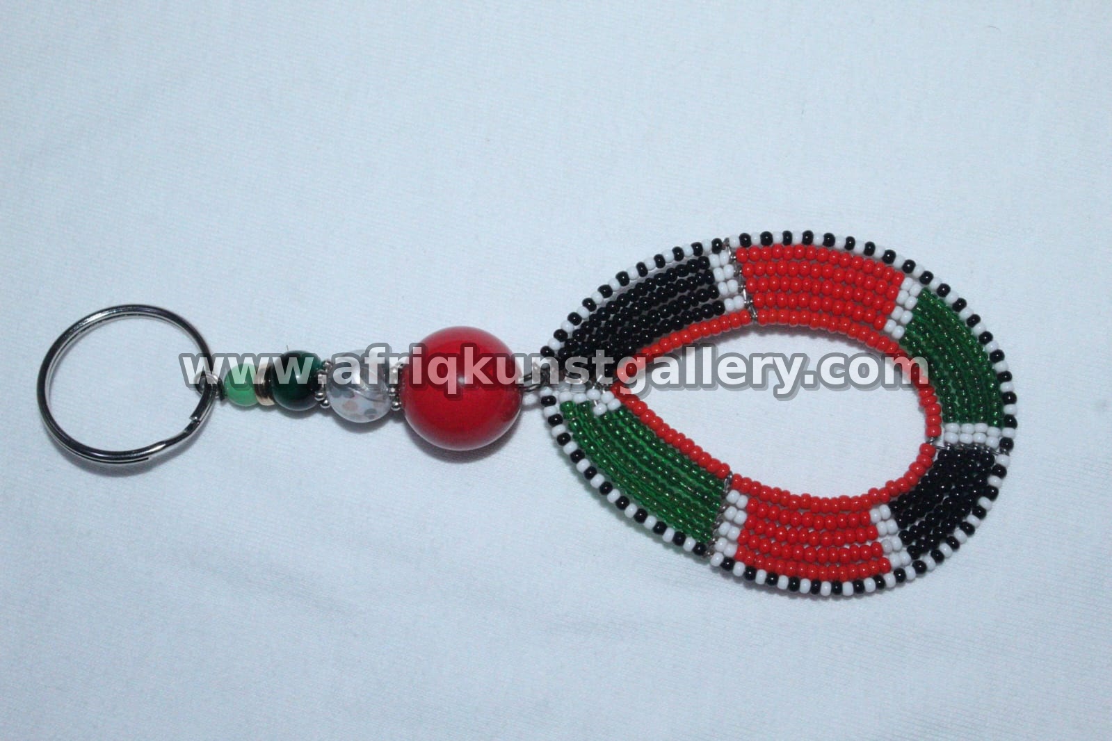 Beaded Loop Keyholder handmade African keyholder with artisan detail.