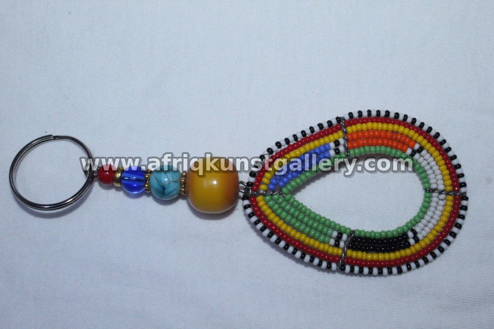Beaded Loop Keyholder handmade African keyholder with artisan detail.