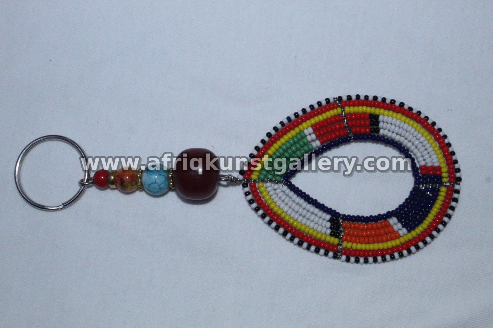 Beaded Loop Keyholder handmade African keyholder with artisan detail.