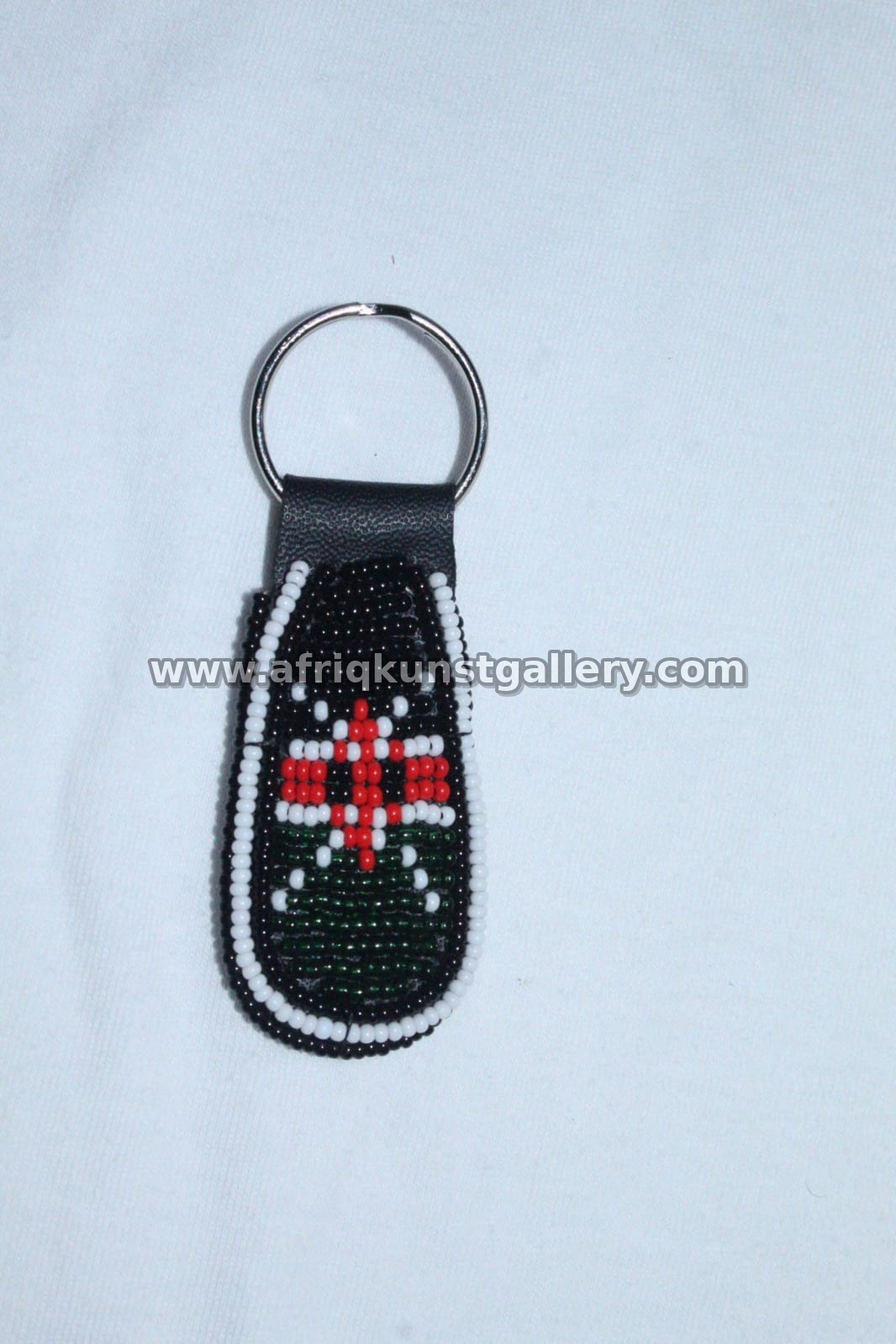 Beaded Shield Keyholder handmade African keyholder with artisan detail.