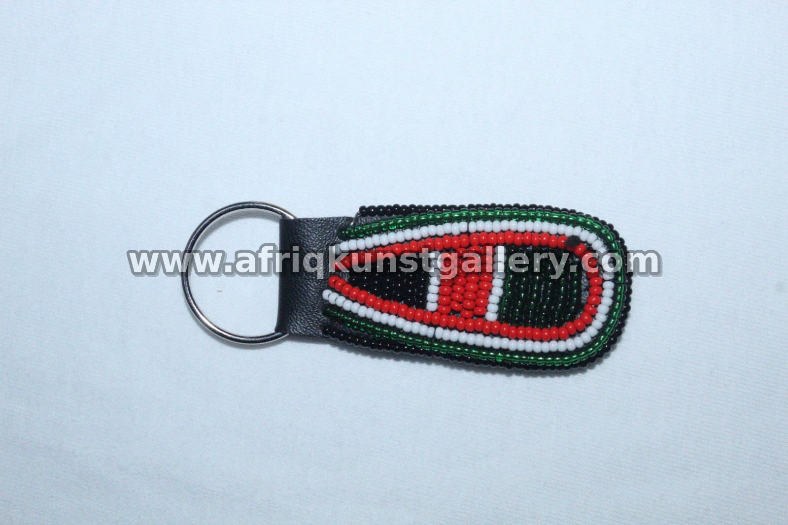 Beaded Shield Keyholder handmade African keyholder with artisan detail.