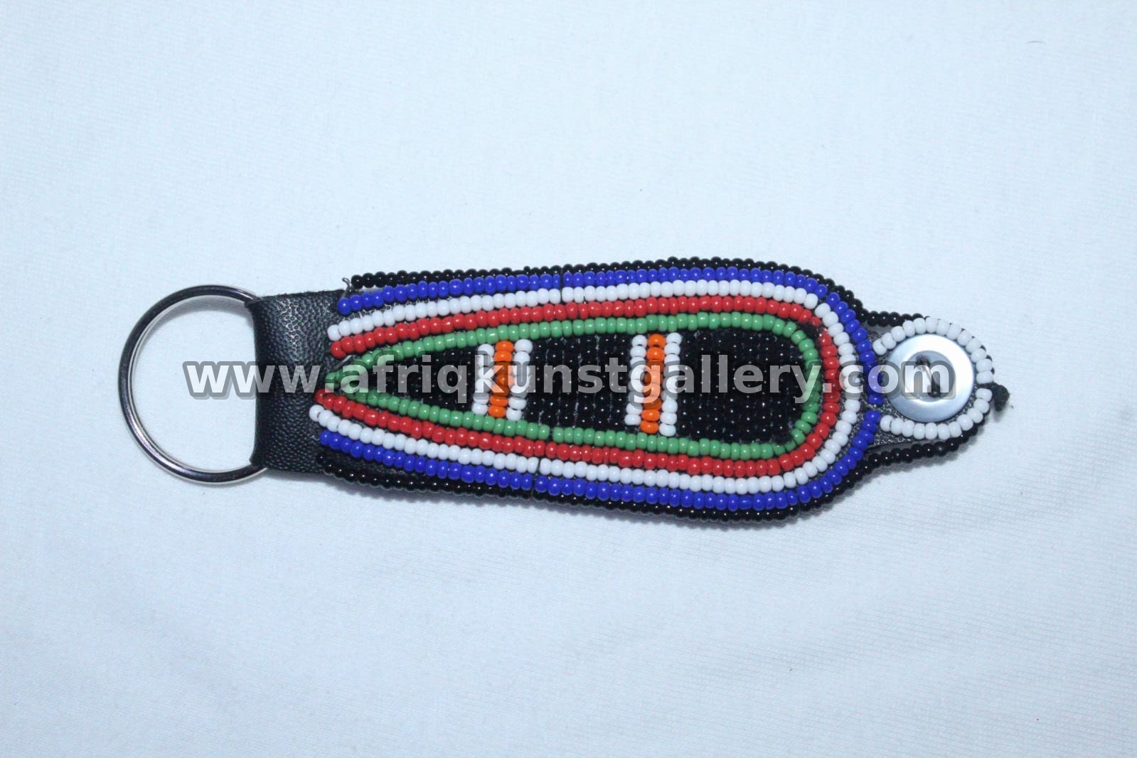 Beaded Shield Keyholder handmade African keyholder with artisan detail.