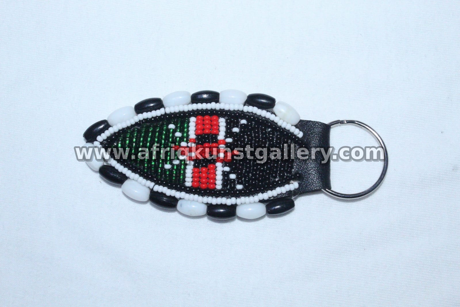 Beaded Shield Keyholder handmade African keyholder with artisan detail.