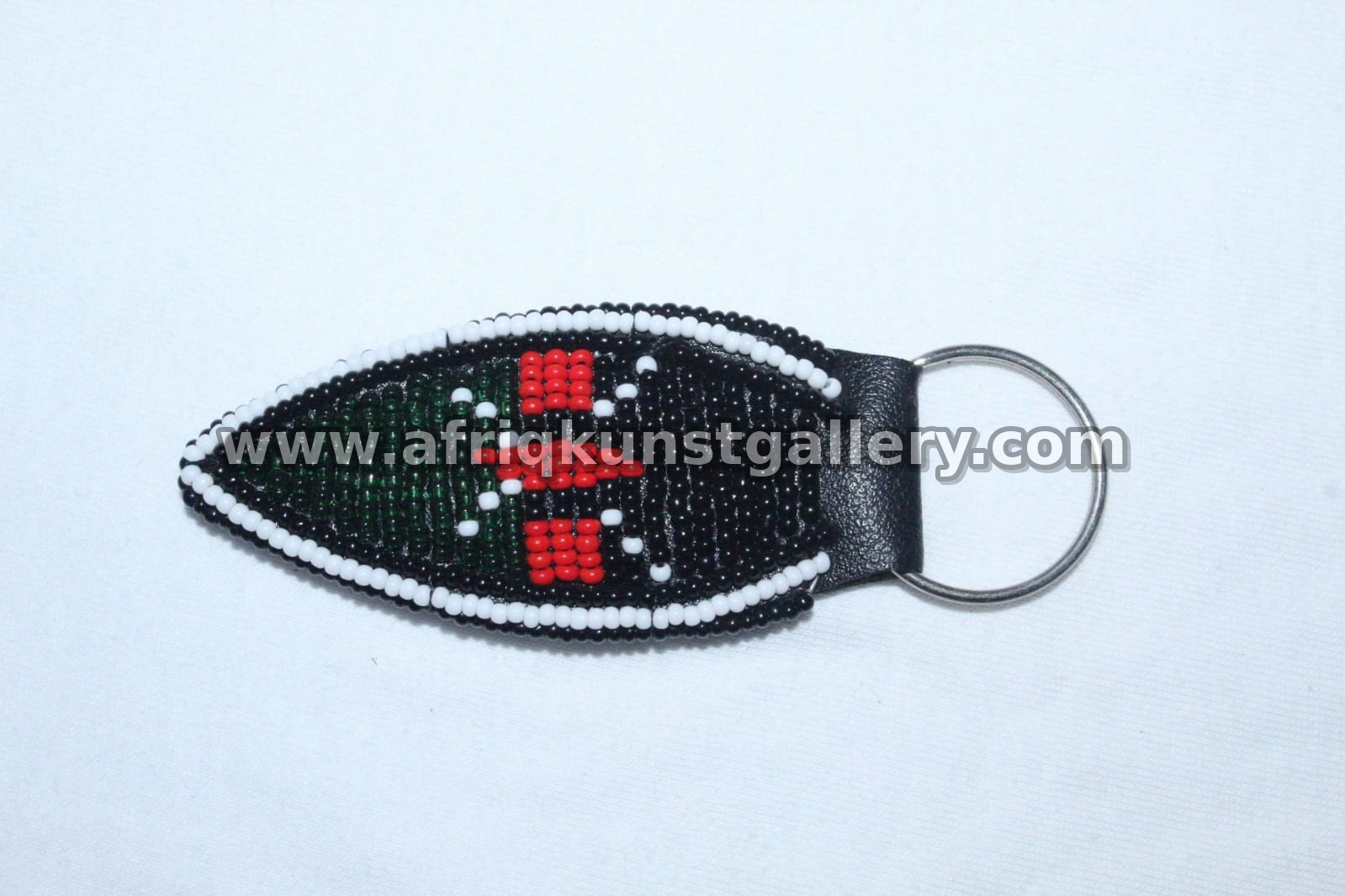 Beaded Shield Keyholder handmade African keyholder with artisan detail.