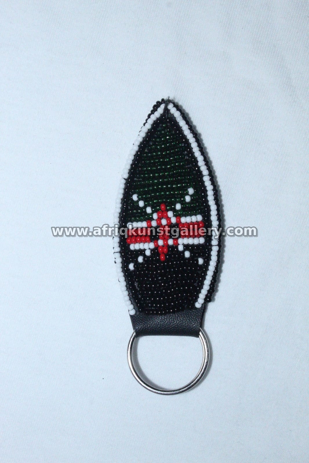 Beaded Shield Keyholder handmade African keyholder with artisan detail.