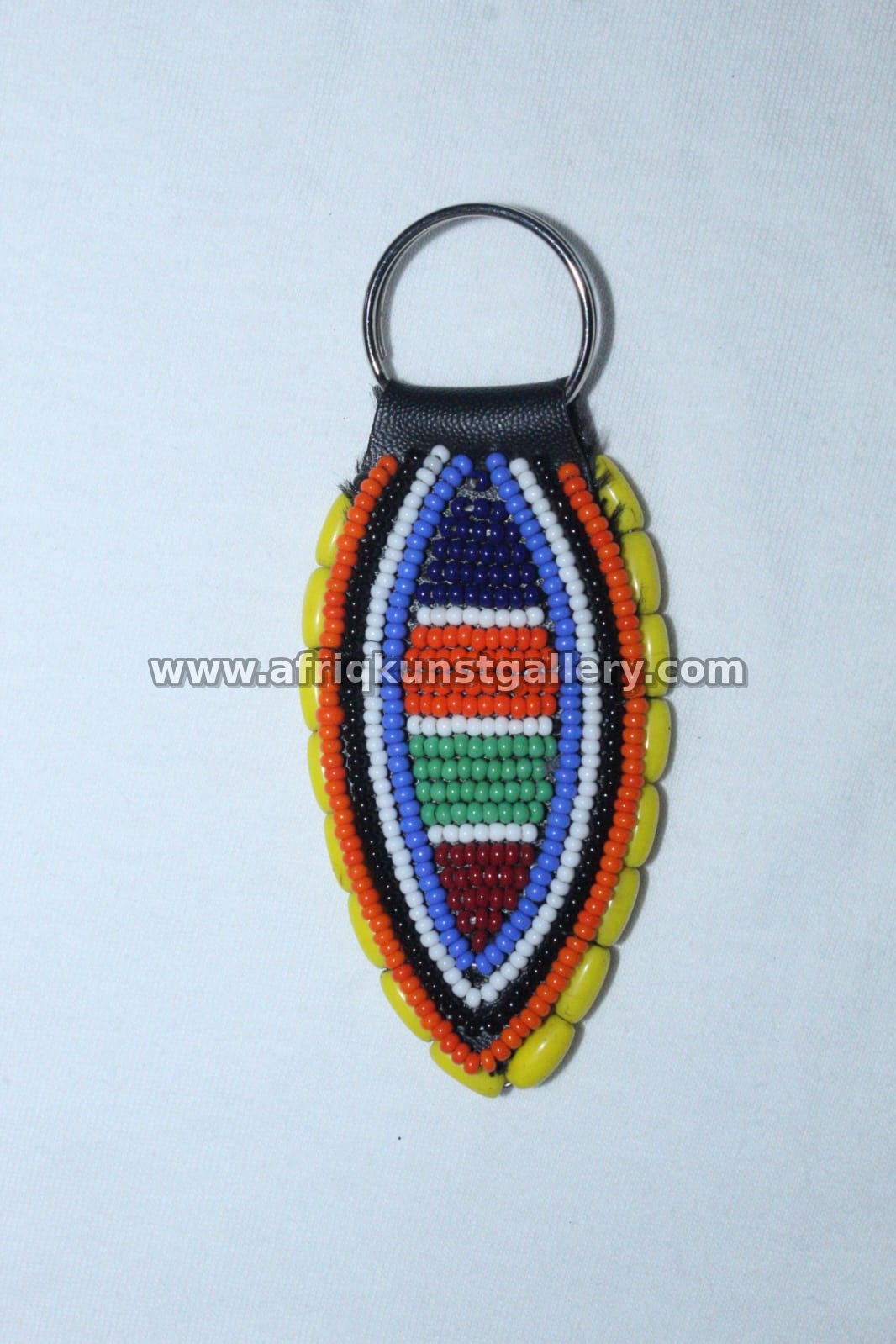 Beaded Shield Keyholder handmade African keyholder with artisan detail.