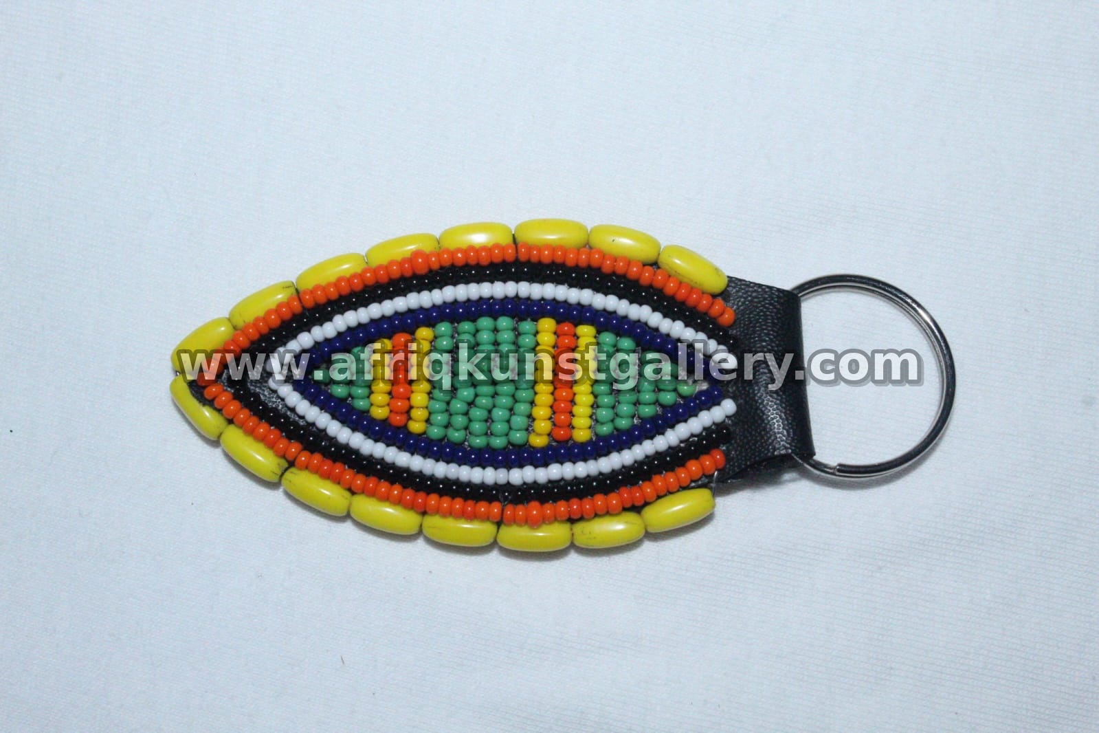 Beaded Shield Keyholder handmade African keyholder with artisan detail.