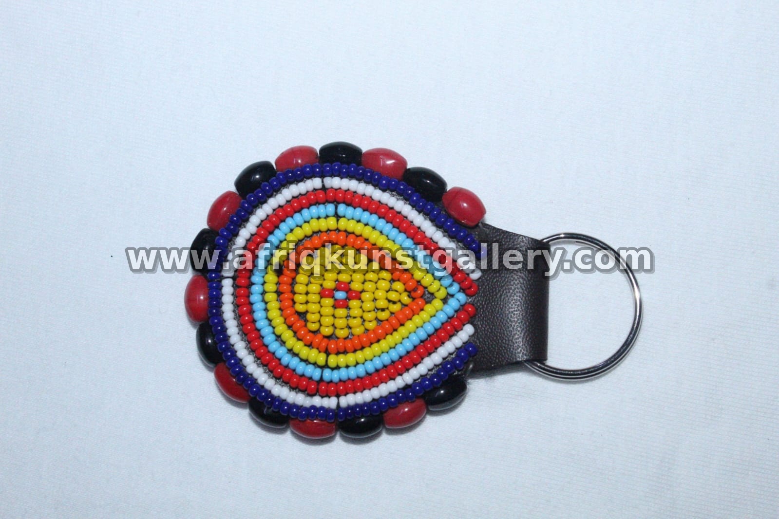 Beaded Shield Keyholder handmade African keyholder with artisan detail.