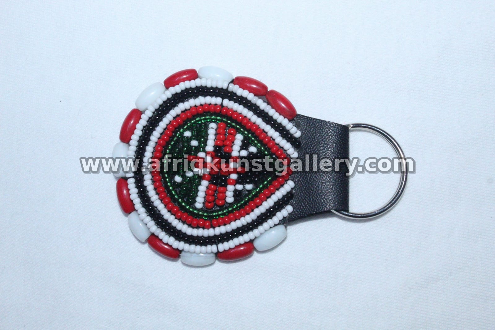 Beaded Shield Keyholder handmade African keyholder with artisan detail.