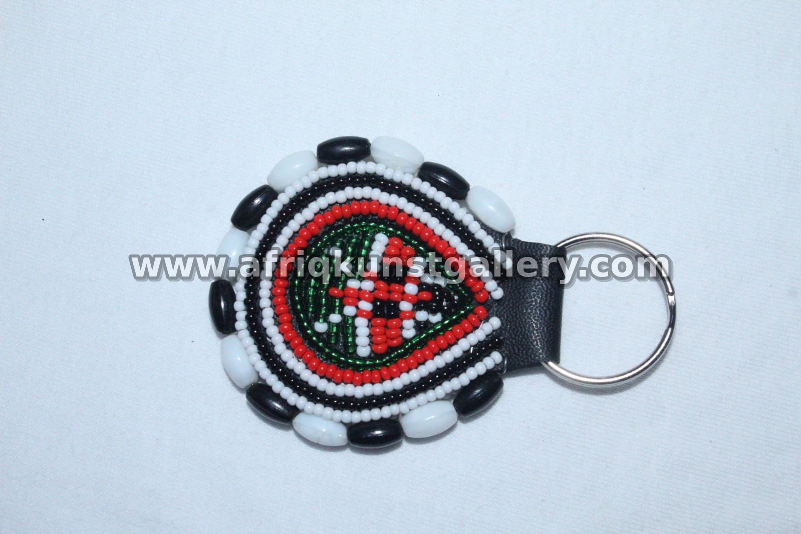 Beaded Shield Keyholder handmade African keyholder with artisan detail.