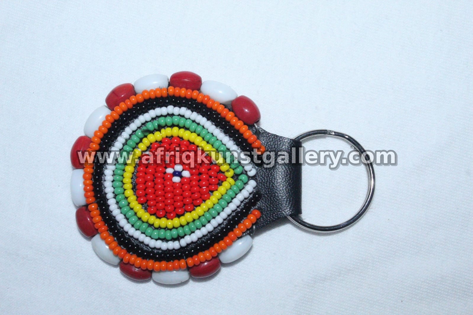 Beaded Shield Keyholder handmade African keyholder with artisan detail.
