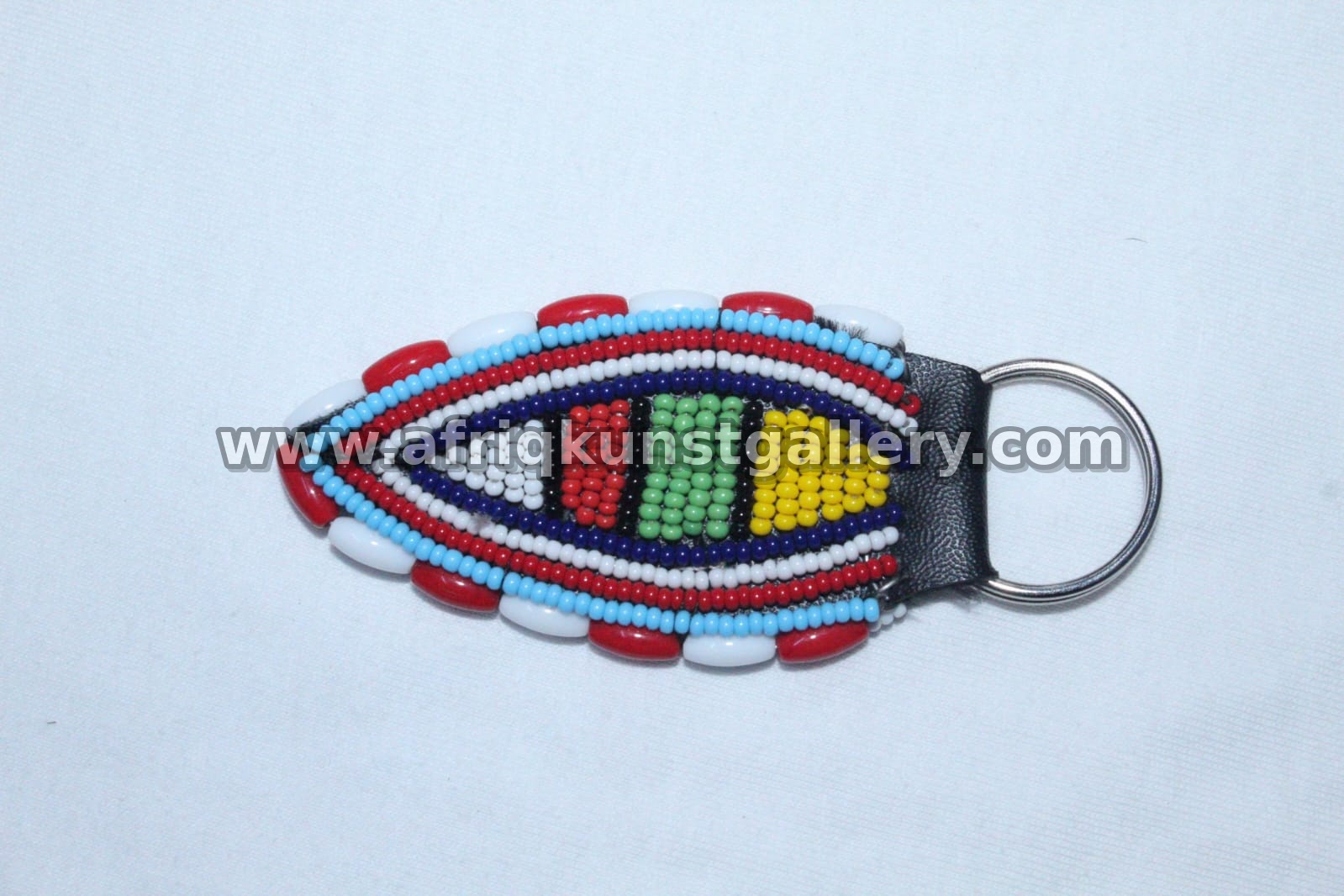 Beaded Shield Keyholder handmade African keyholder with artisan detail.