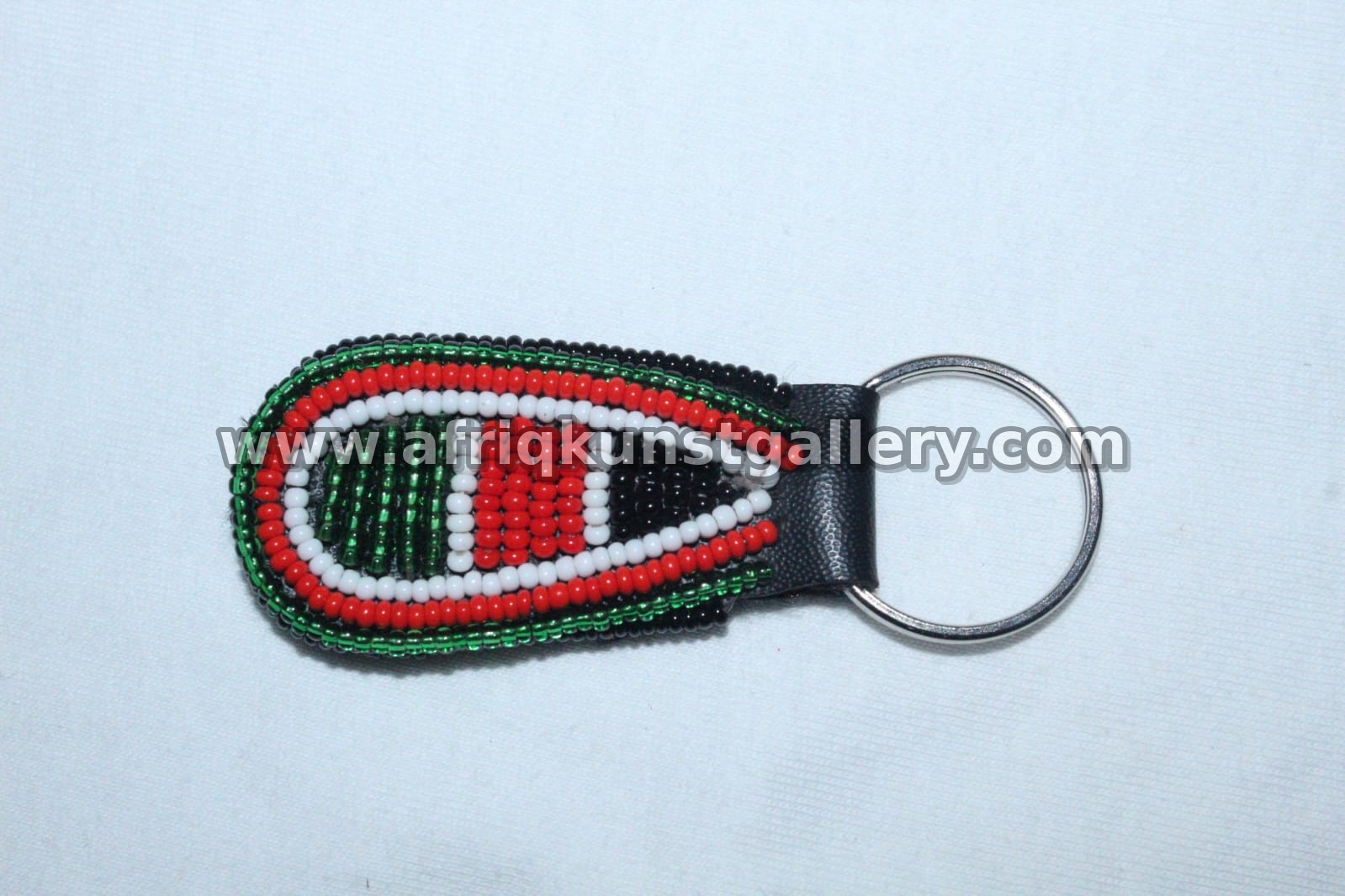 Beaded Shield Keyholder handmade African keyholder with artisan detail.