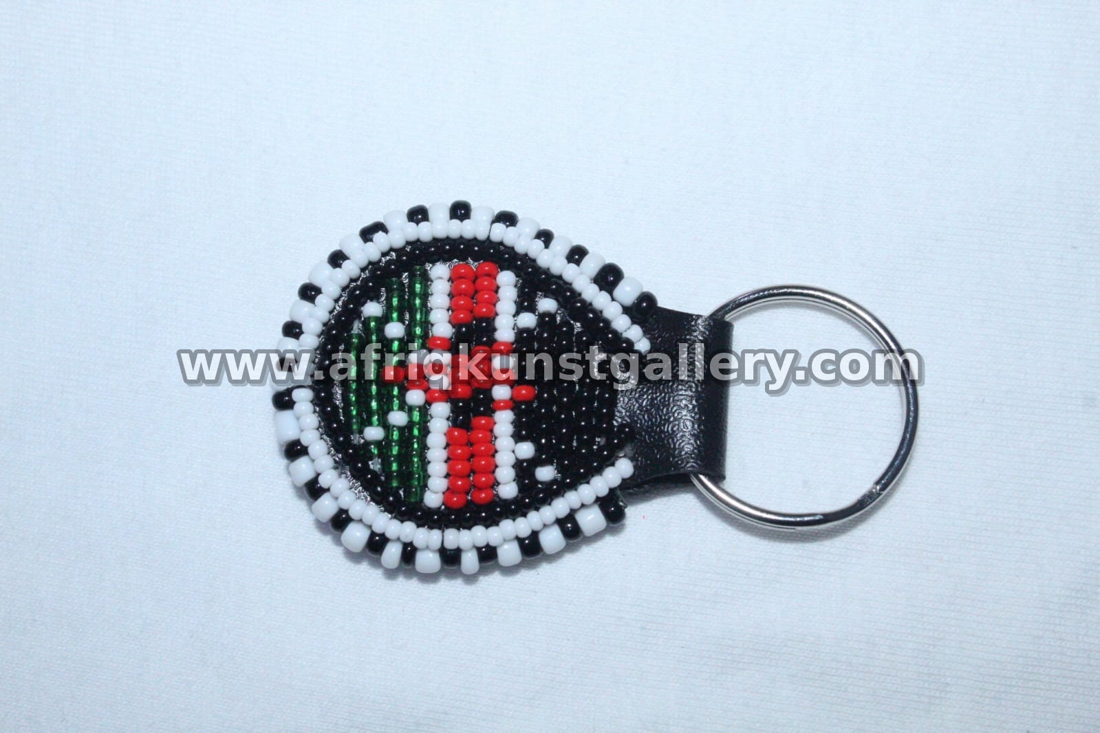 Beaded Shield Keyholder handmade African keyholder with artisan detail.