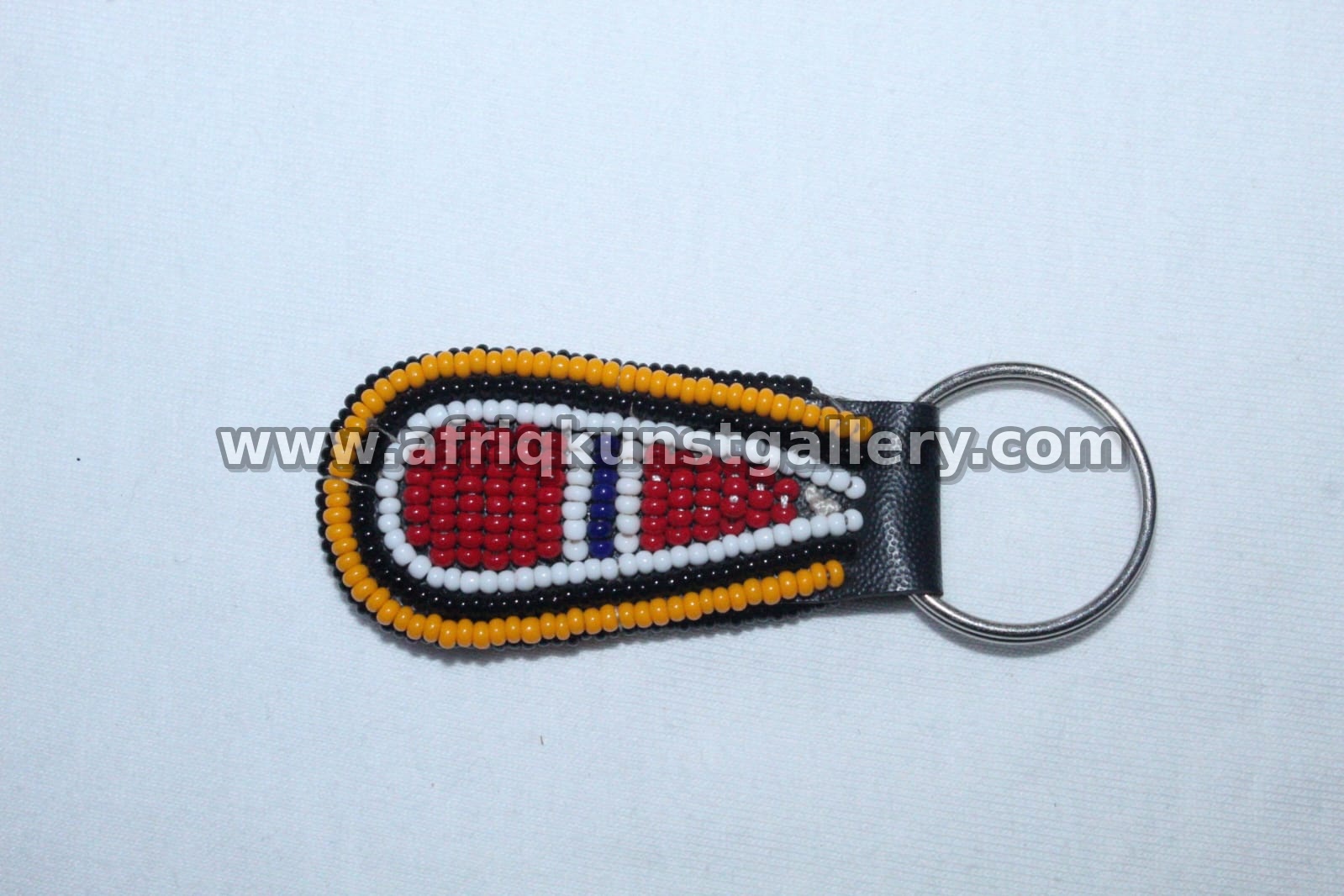 Beaded Shield Keyholder handmade African keyholder with artisan detail.