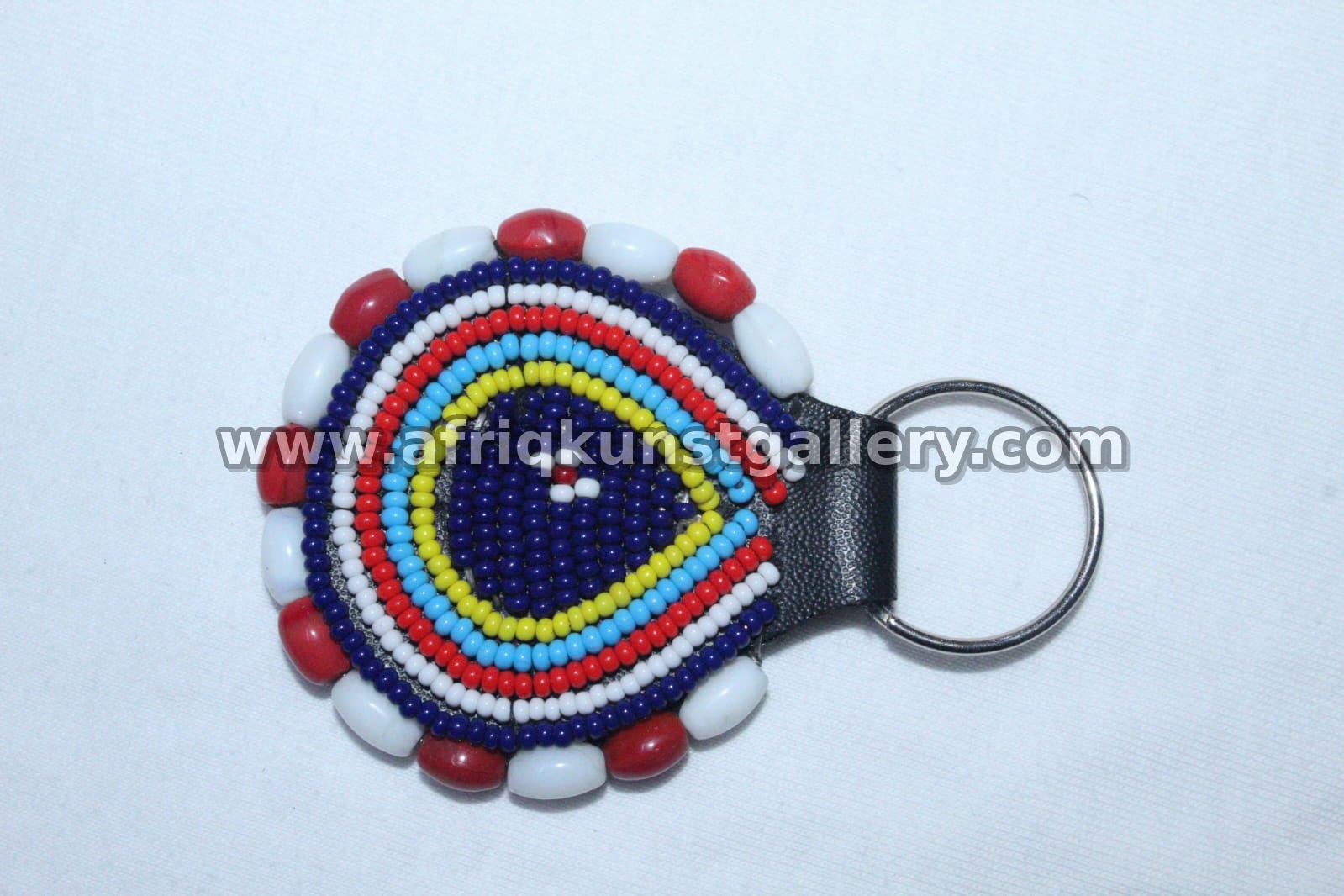 Beaded Shield Keyholder handmade African keyholder with artisan detail.