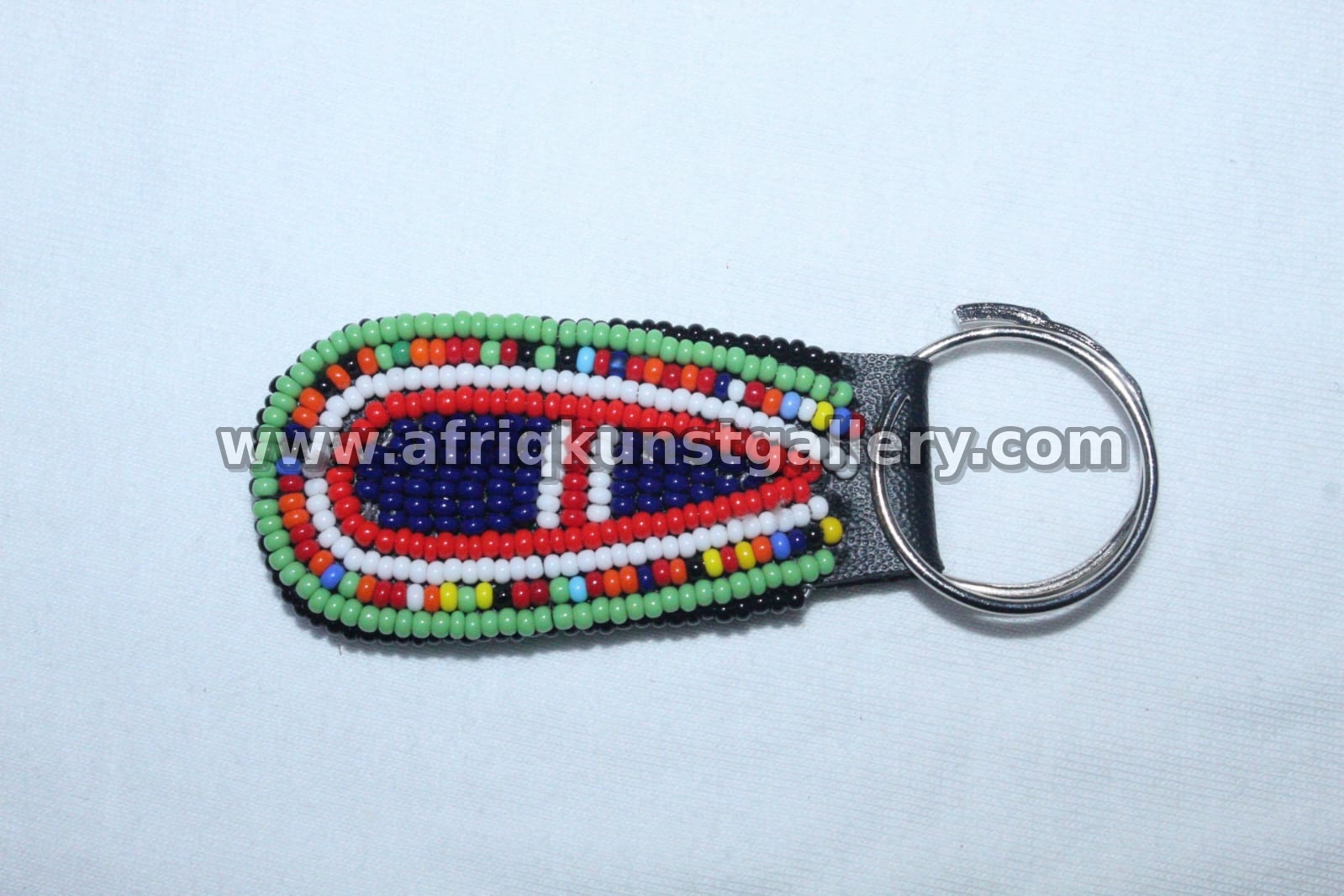 Beaded Shield Keyholder handmade African keyholder with artisan detail.