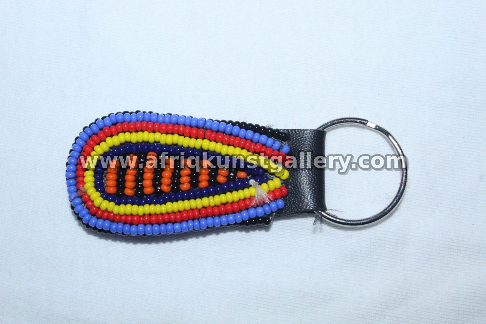 Beaded Shield Keyholder handmade African keyholder with artisan detail.