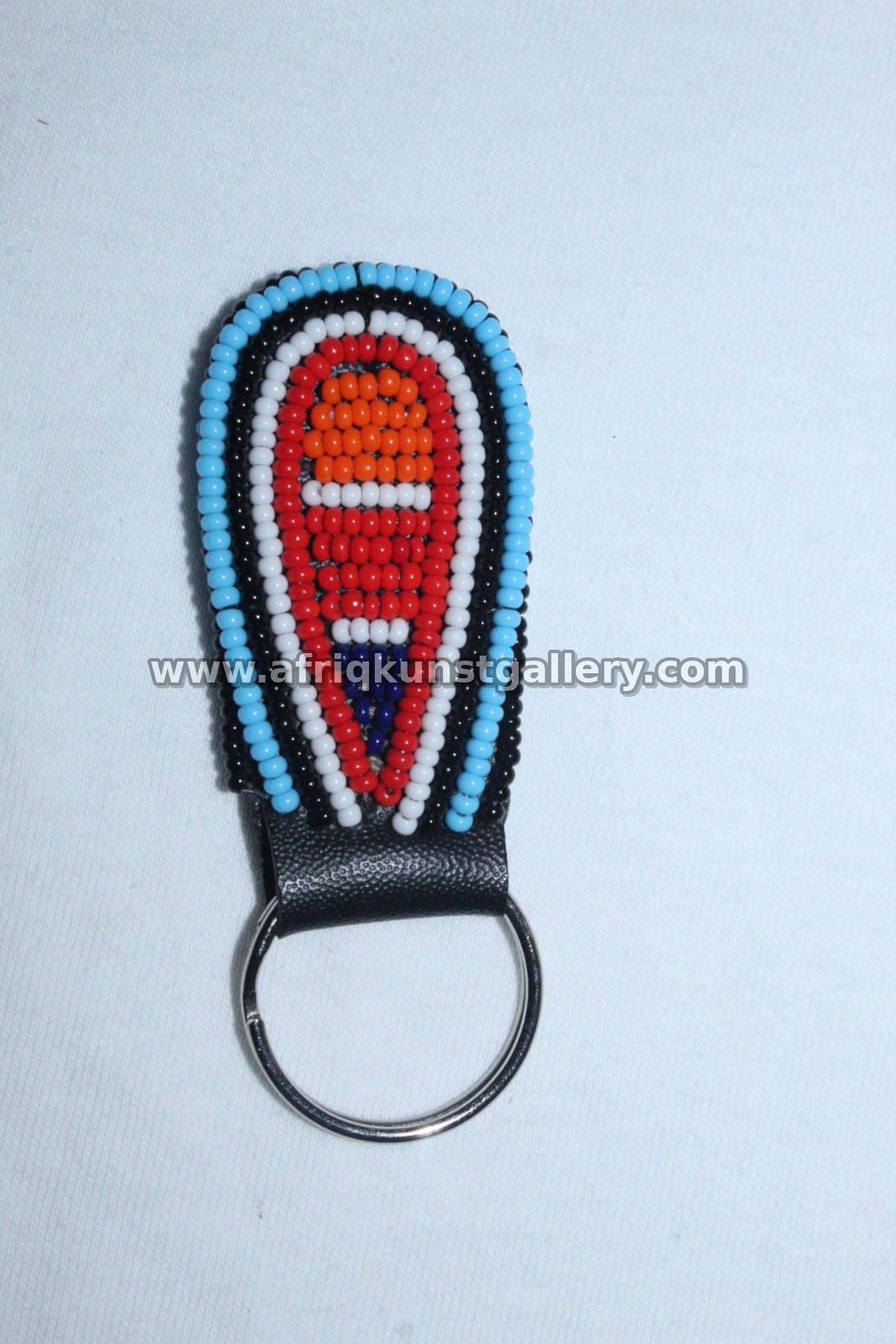 Beaded Shield Keyholder handmade African keyholder with artisan detail.