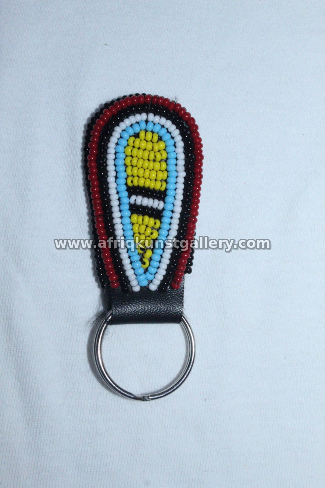 Beaded Shield Keyholder handmade African keyholder with artisan detail.