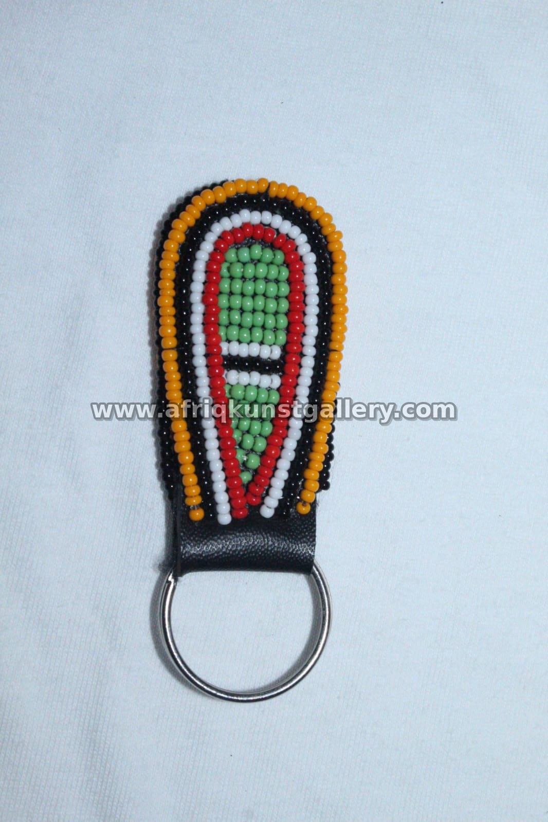 Beaded Shield Keyholder handmade African keyholder with artisan detail.