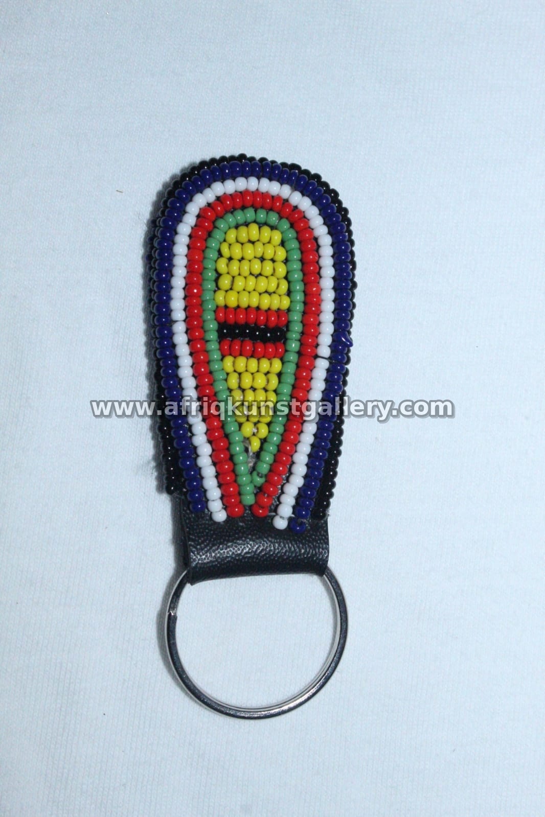 Beaded Shield Keyholder handmade African keyholder with artisan detail.
