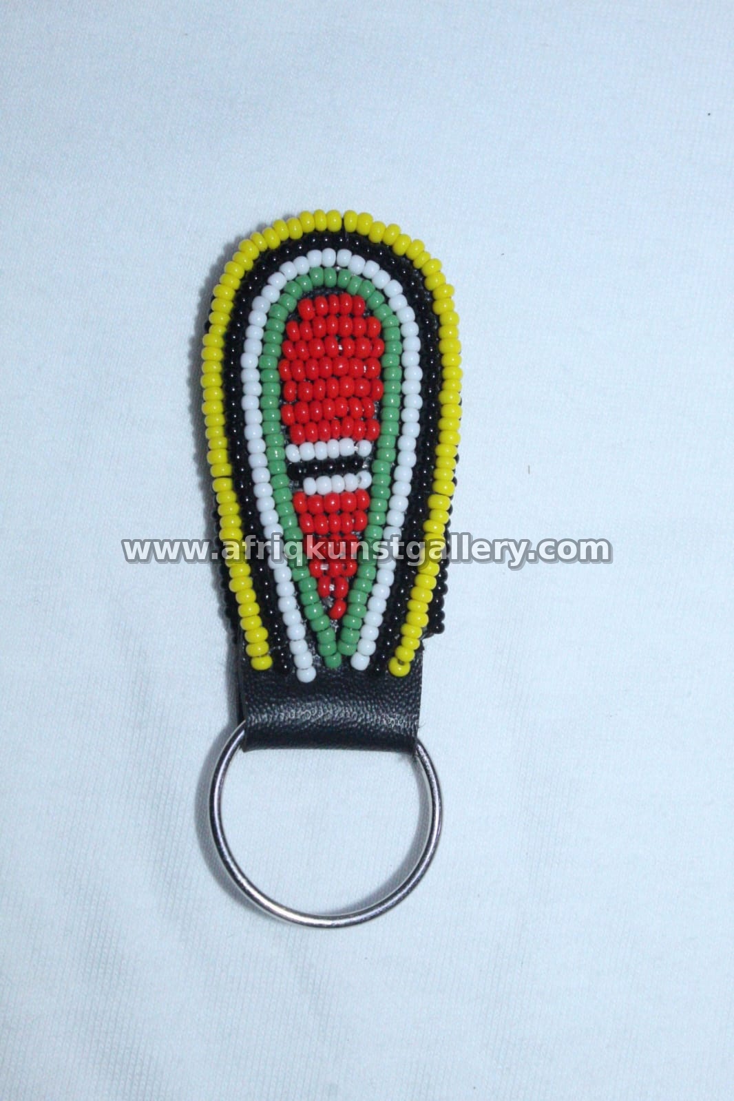 Beaded Shield Keyholder handmade African keyholder with artisan detail.