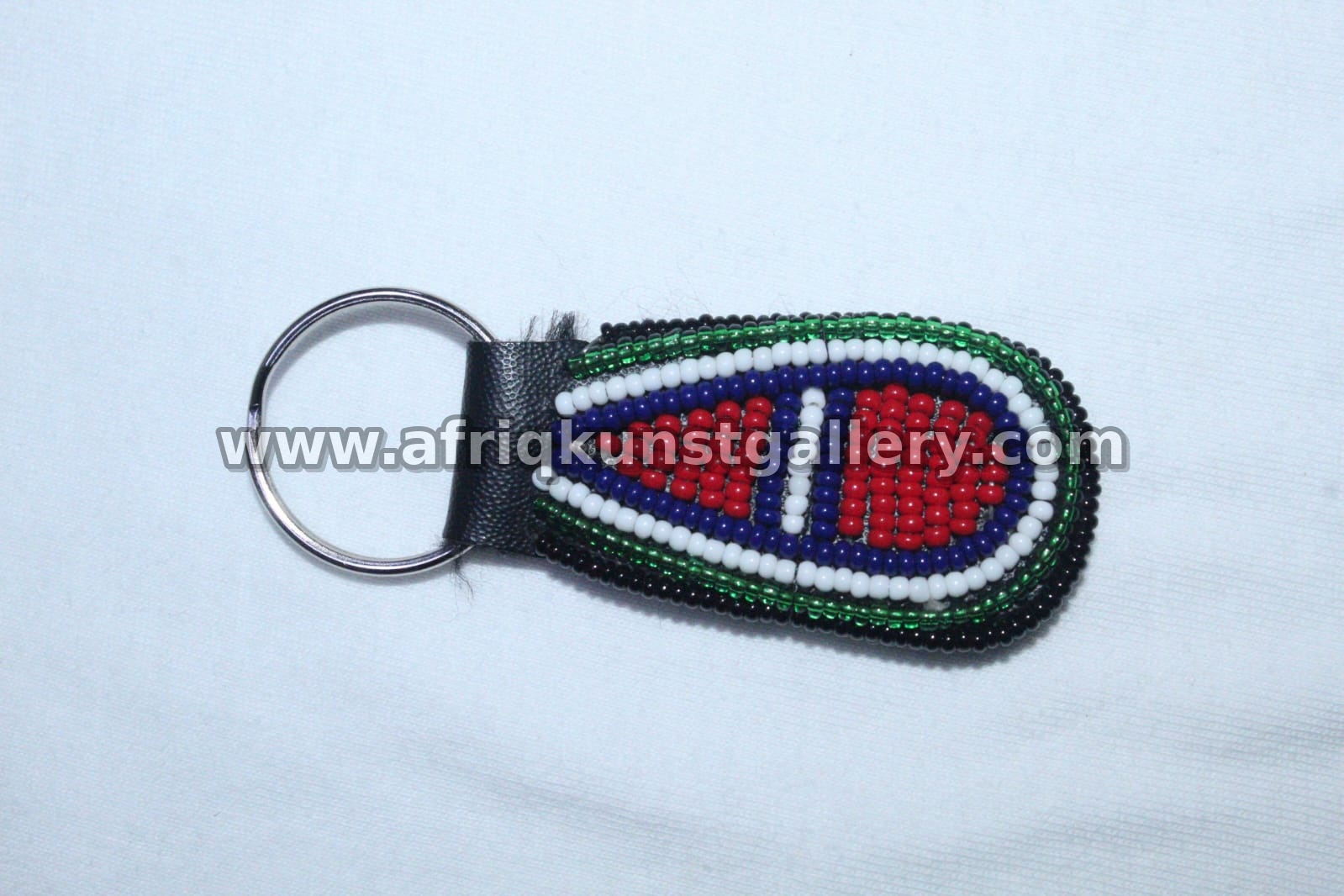 Beaded Shield Keyholder handmade African keyholder with artisan detail.