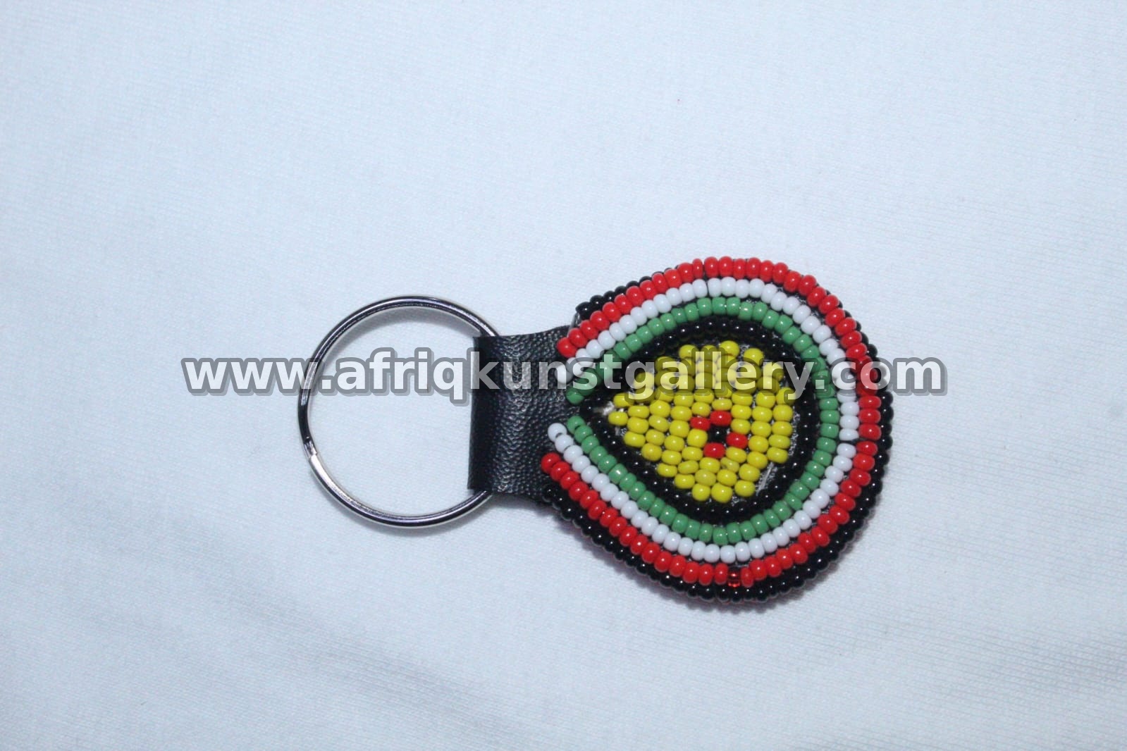 Beaded Shield Keyholder handmade African keyholder with artisan detail.