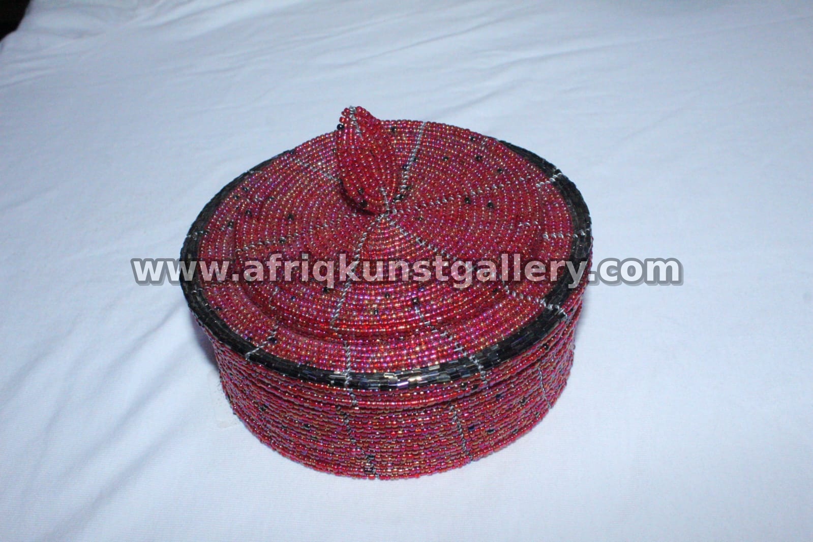 Beaded Storage Box handmade African home decor.