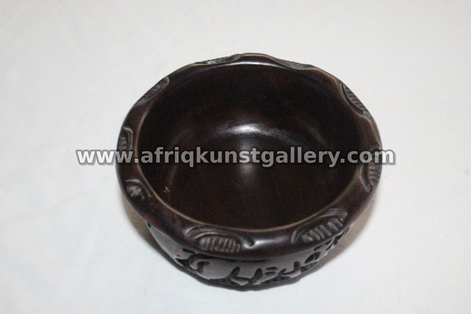 Carved Wooden Bowl handmade African tableware and decor.