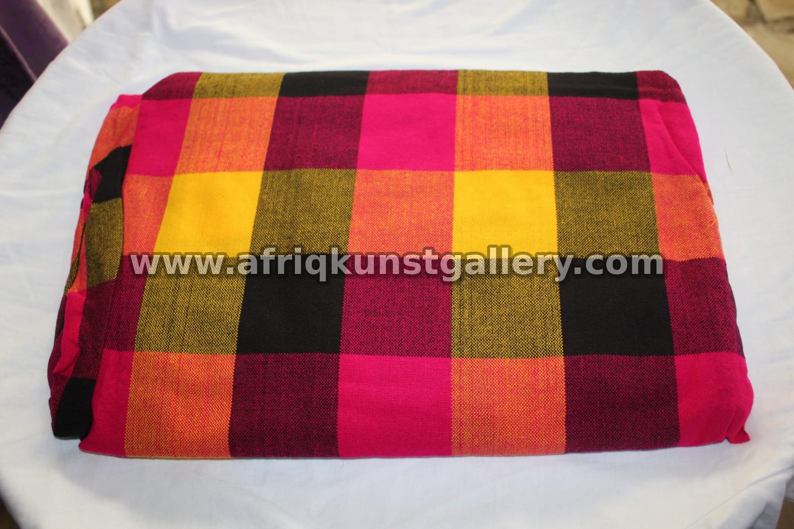 Checked Throw wearable Kenyan handmade craft.