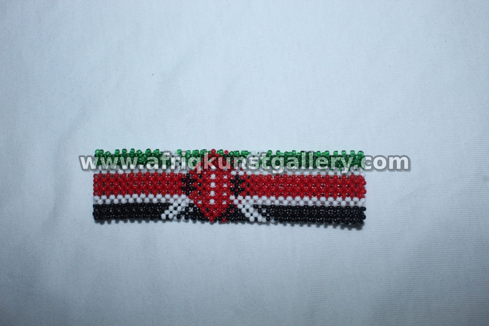 Kenya Flag Keyholder handmade African keyholder with artisan detail.