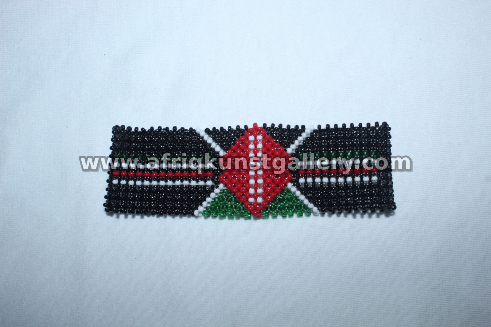 Kenya Flag Keyholder handmade African keyholder with artisan detail.