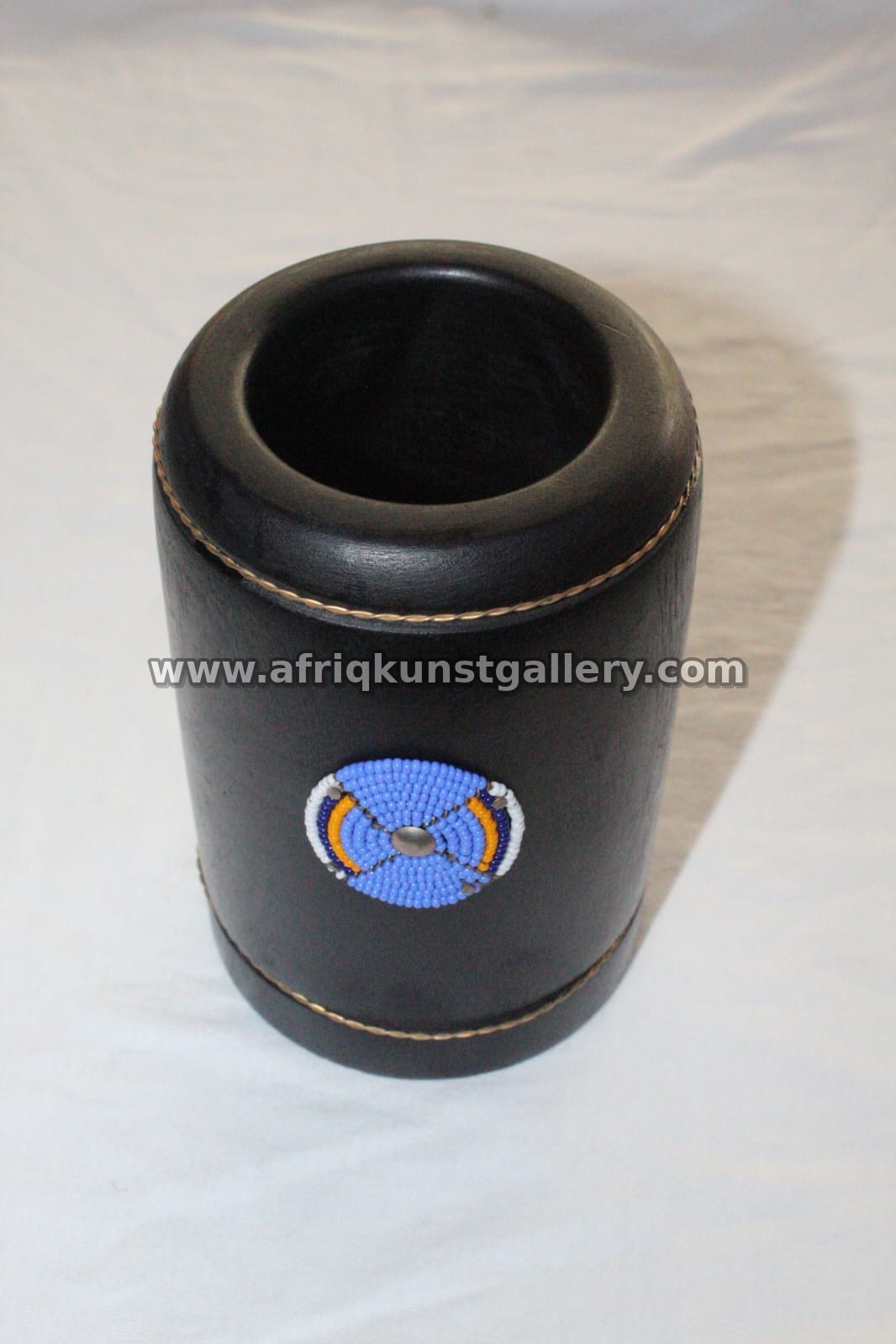 Leather Utensil Holder handmade African tableware and decor.
